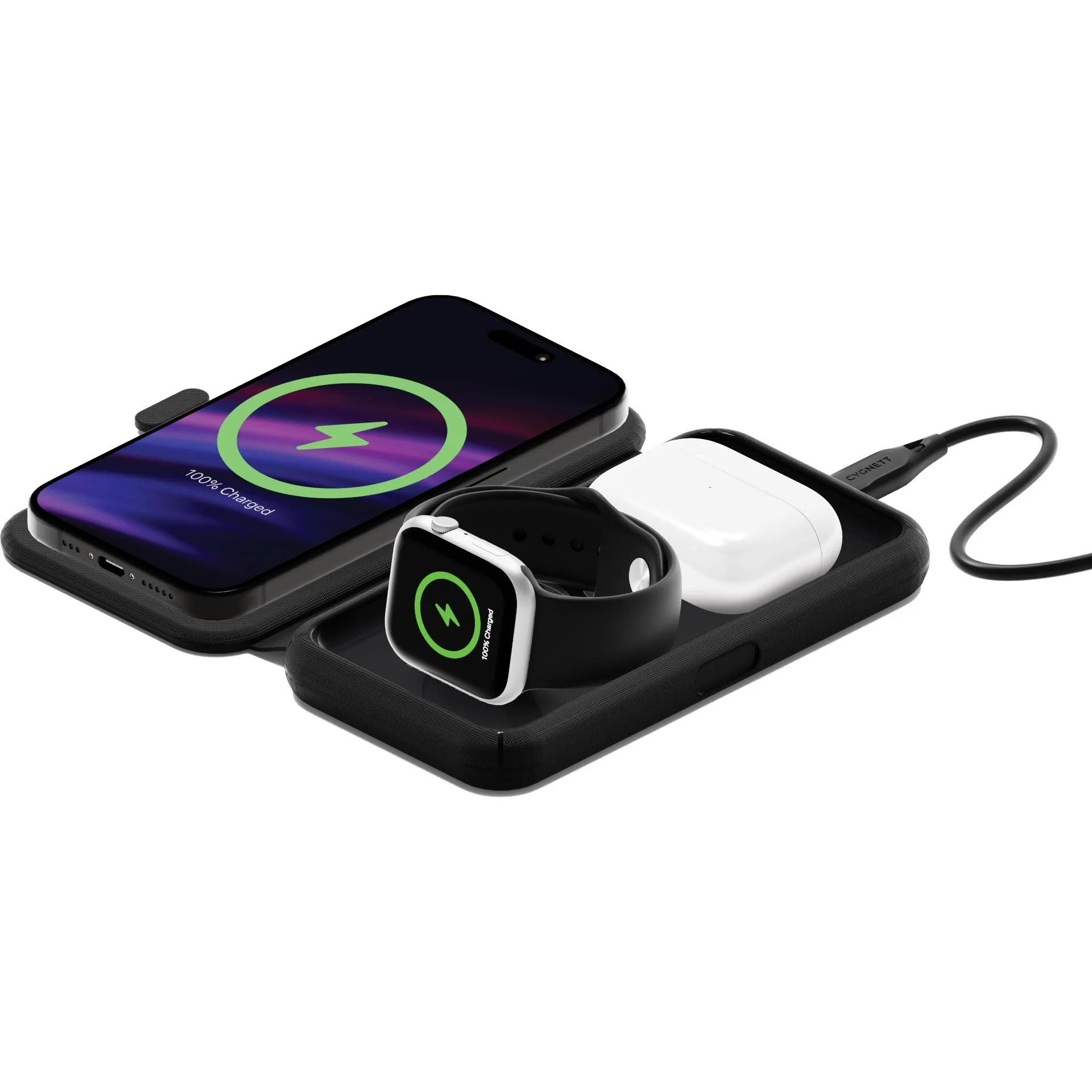 Cygnett Voyager MagTravel 3-in-1 Wireless Charger - Image 3