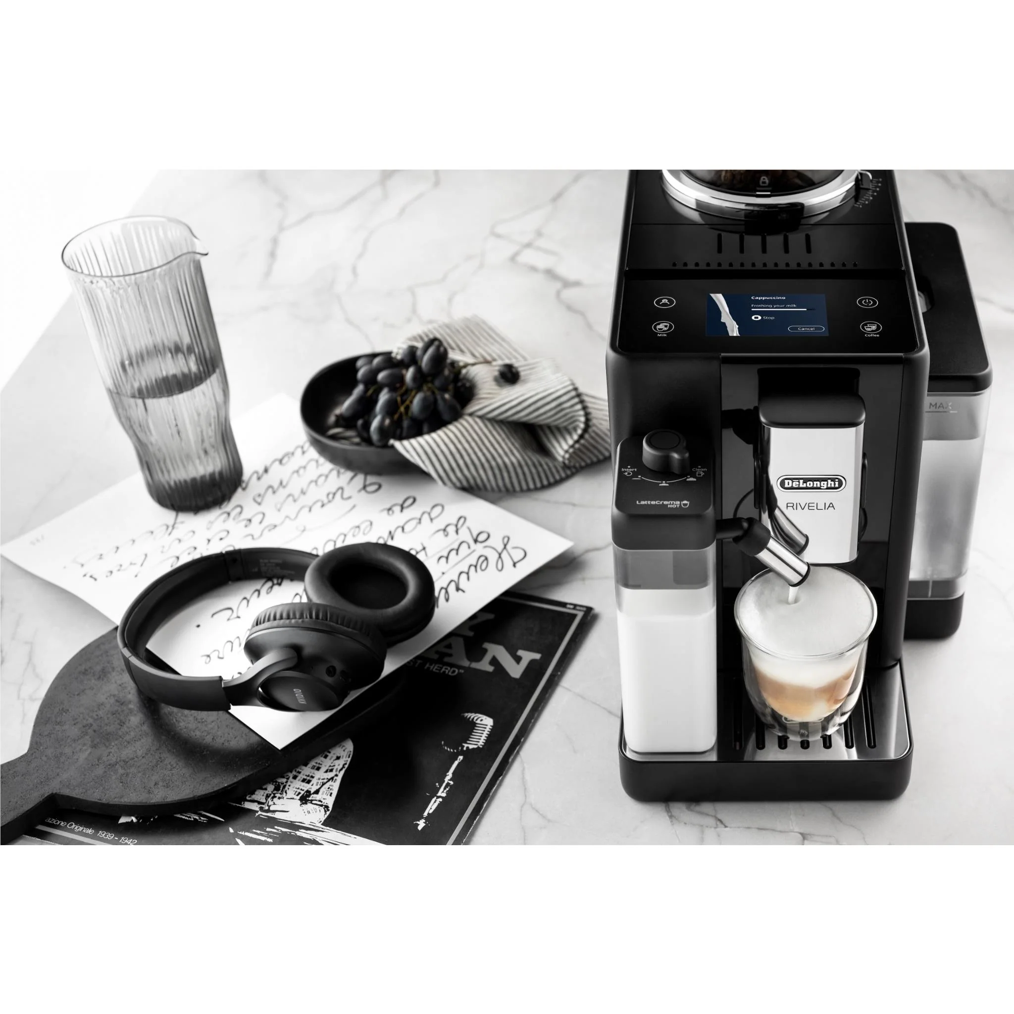 De'Longhi Rivelia Fully Automatic Coffee Machine (Onyx Black) - Image 8