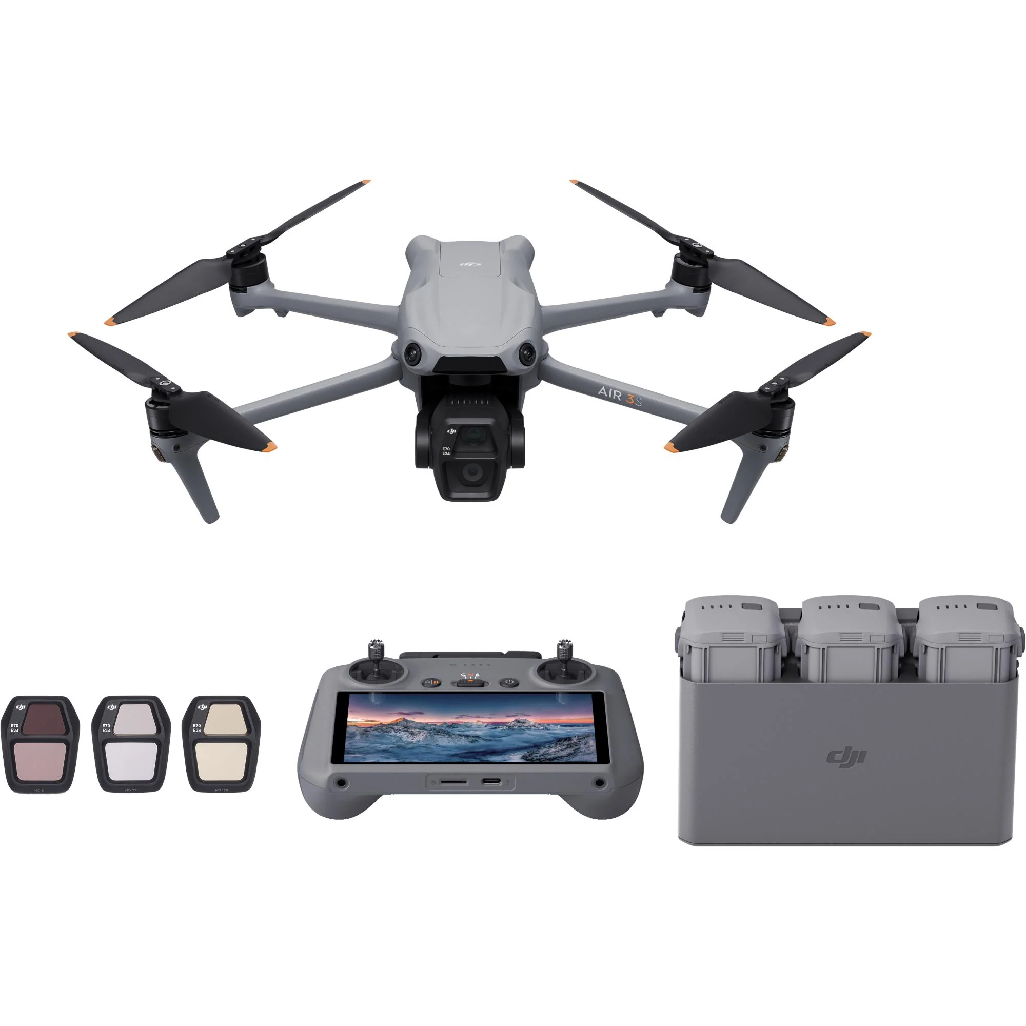 DJI Air 3S Dual Camera Drone Fly More Combo (DJI RC 2)