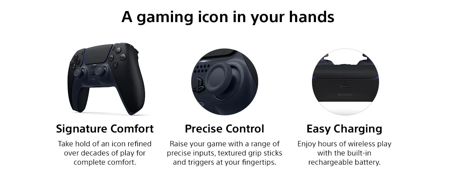 DualSense® Wireless Controller + USB Cable for PC (Midnight Black) - Image 13