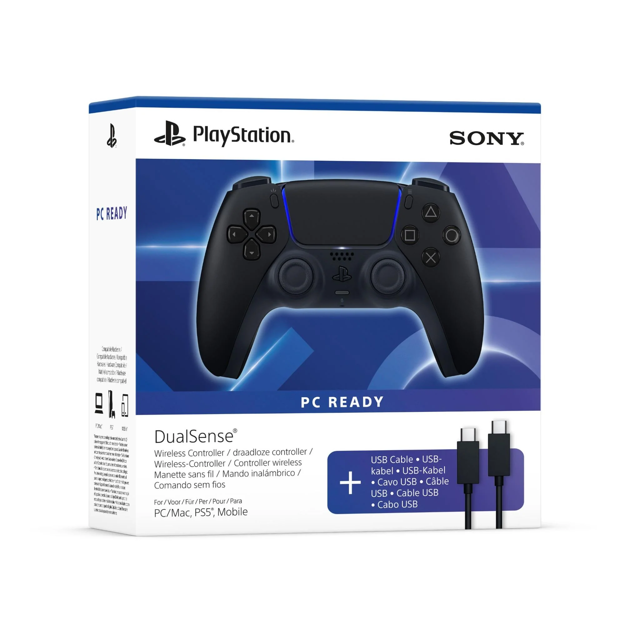 DualSense® Wireless Controller + USB Cable for PC (Midnight Black) - Image 6