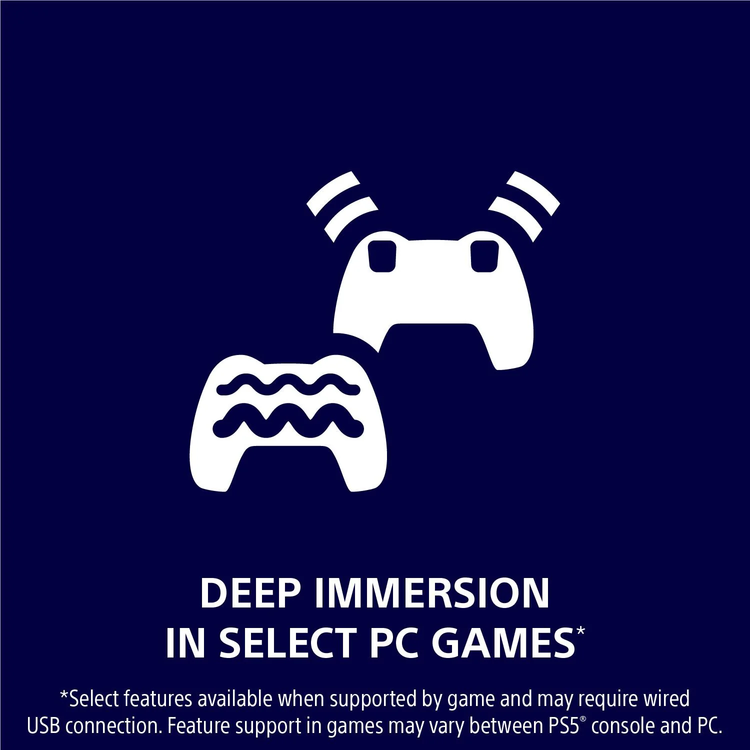 DualSense® Wireless Controller + USB Cable for PC (Midnight Black) - Image 8