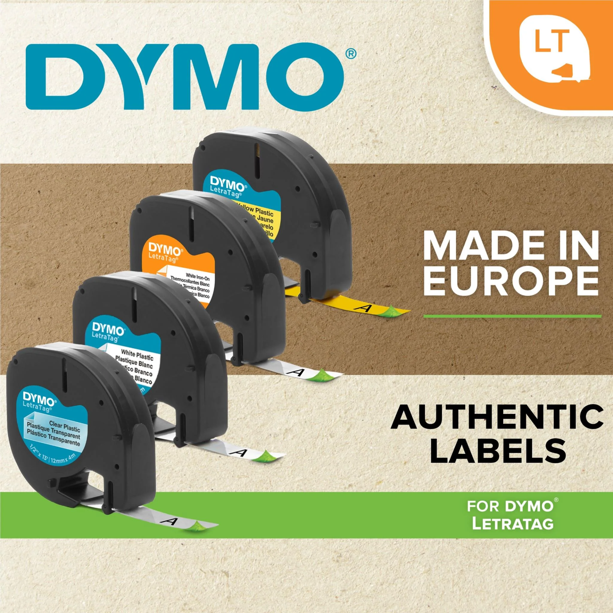 Dymo LetraTag Plastic Label Tape (Black on White) - Image 5