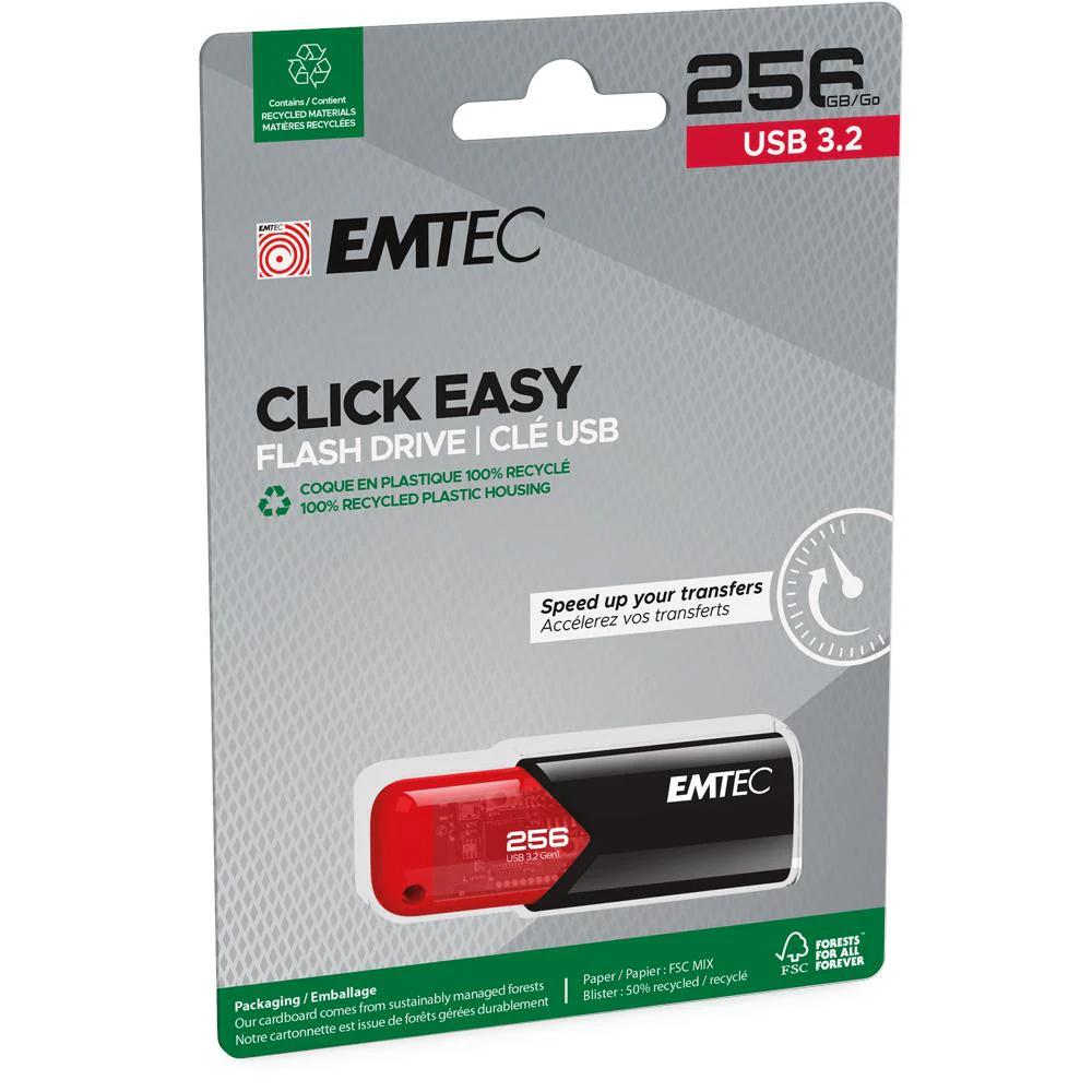 Emtec Click Easy USB 3.2 Flash Drive (256GB) - Image 3