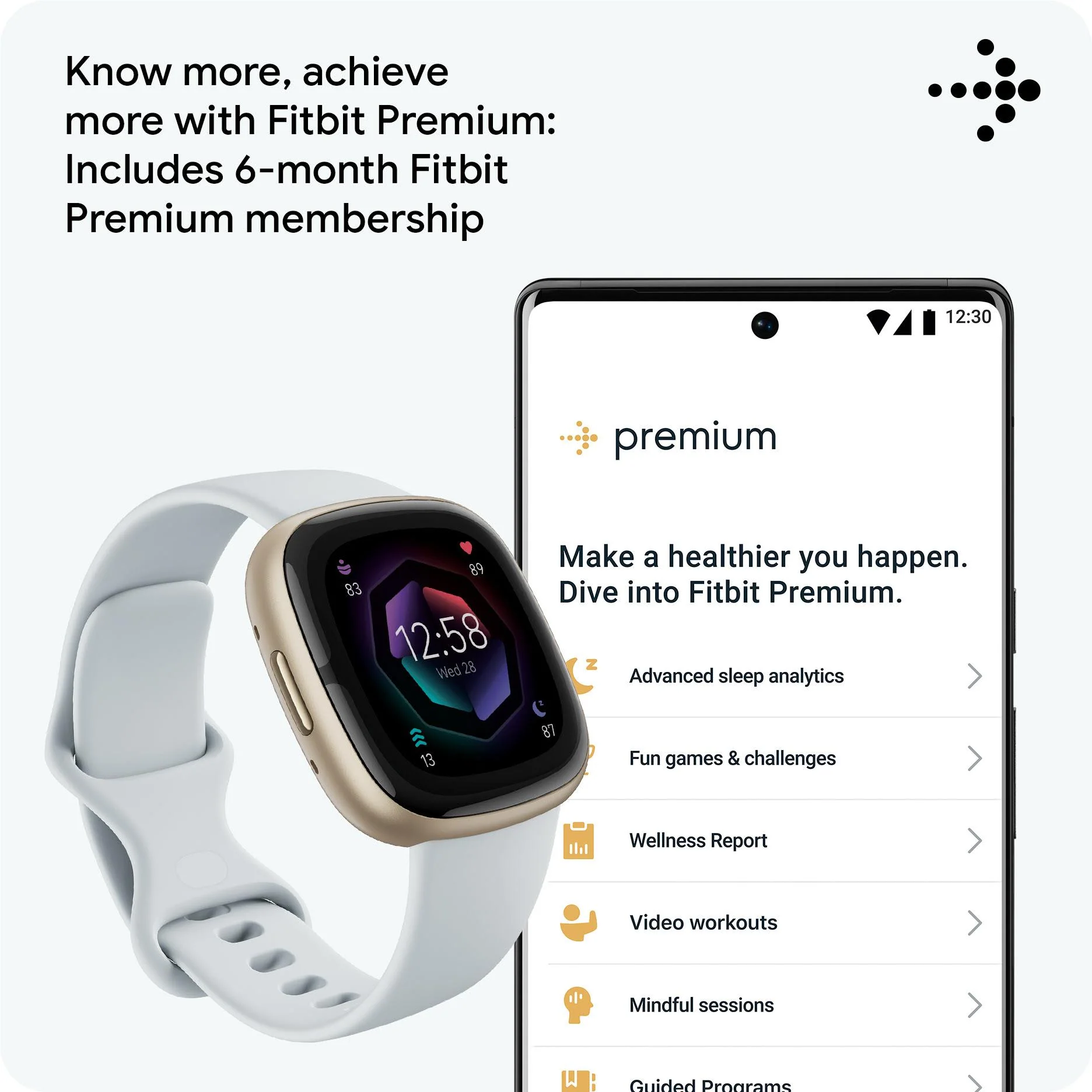 Fitbit Sense 2 (Blue Mist/Pale Gold) - Image 10
