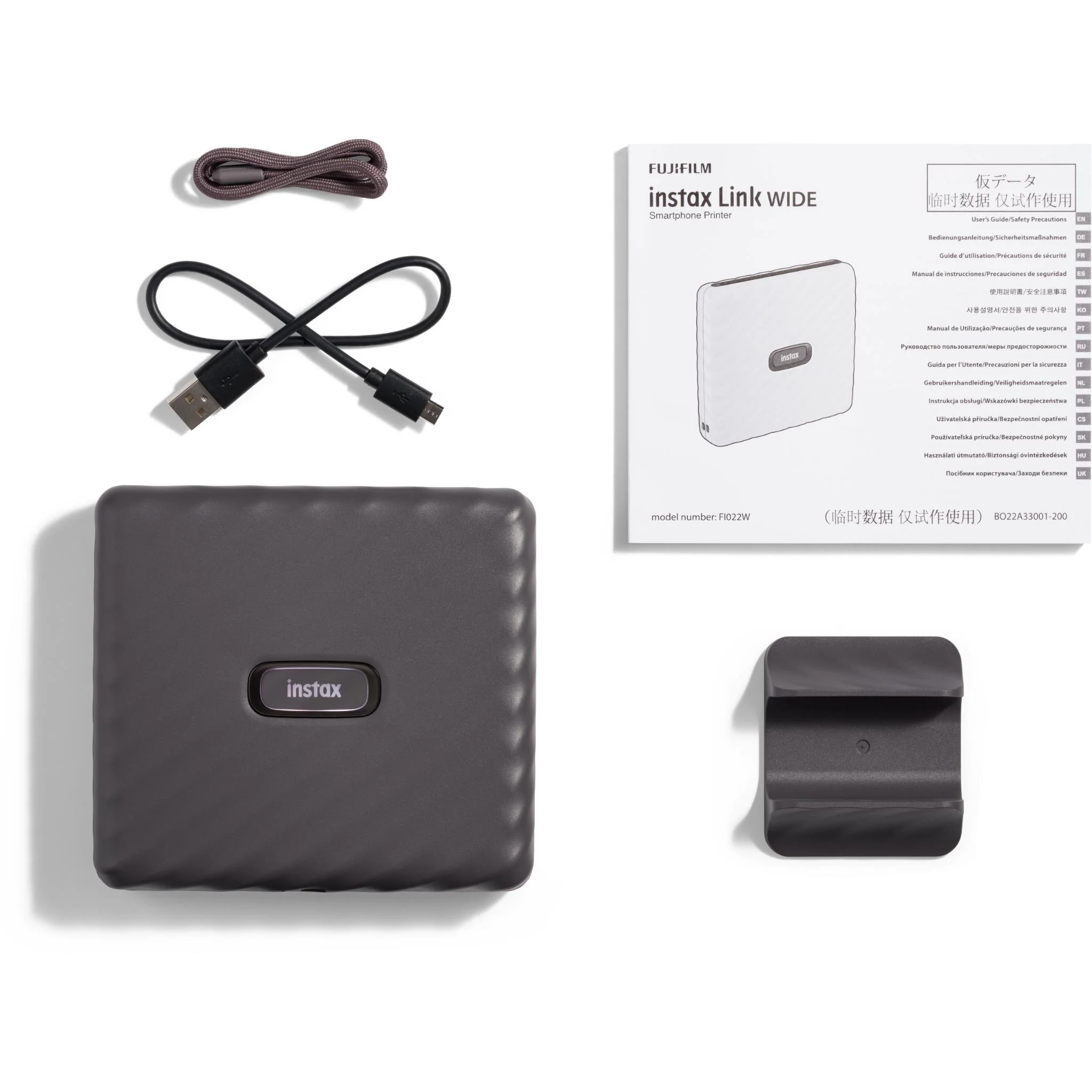 Fujifilm instax WIDE Link Smartphone Printer (Grey Mocha) - Image 8