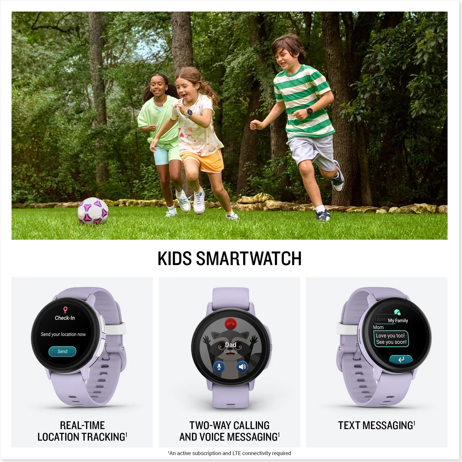 Garmin Bounce 2 Kids Smartwatch (Light Purple) - Image 2