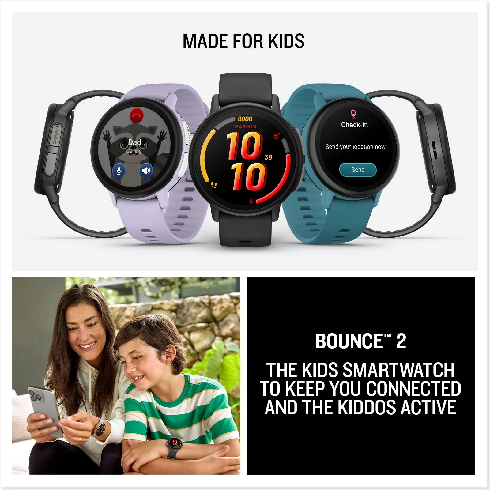 Garmin Bounce 2 Kids Smartwatch (Light Purple) - Image 6