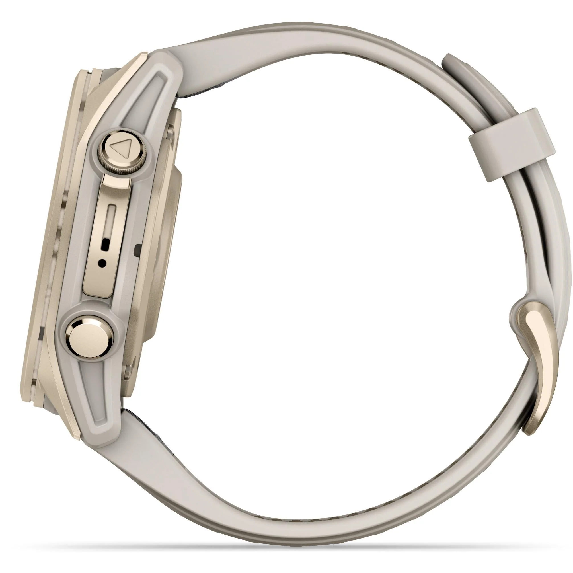 Garmin fenix 8 43mm AMOLED Saphire Edition, Soft Gold with Fog Grey/Dark Sandstone Band - Image 4