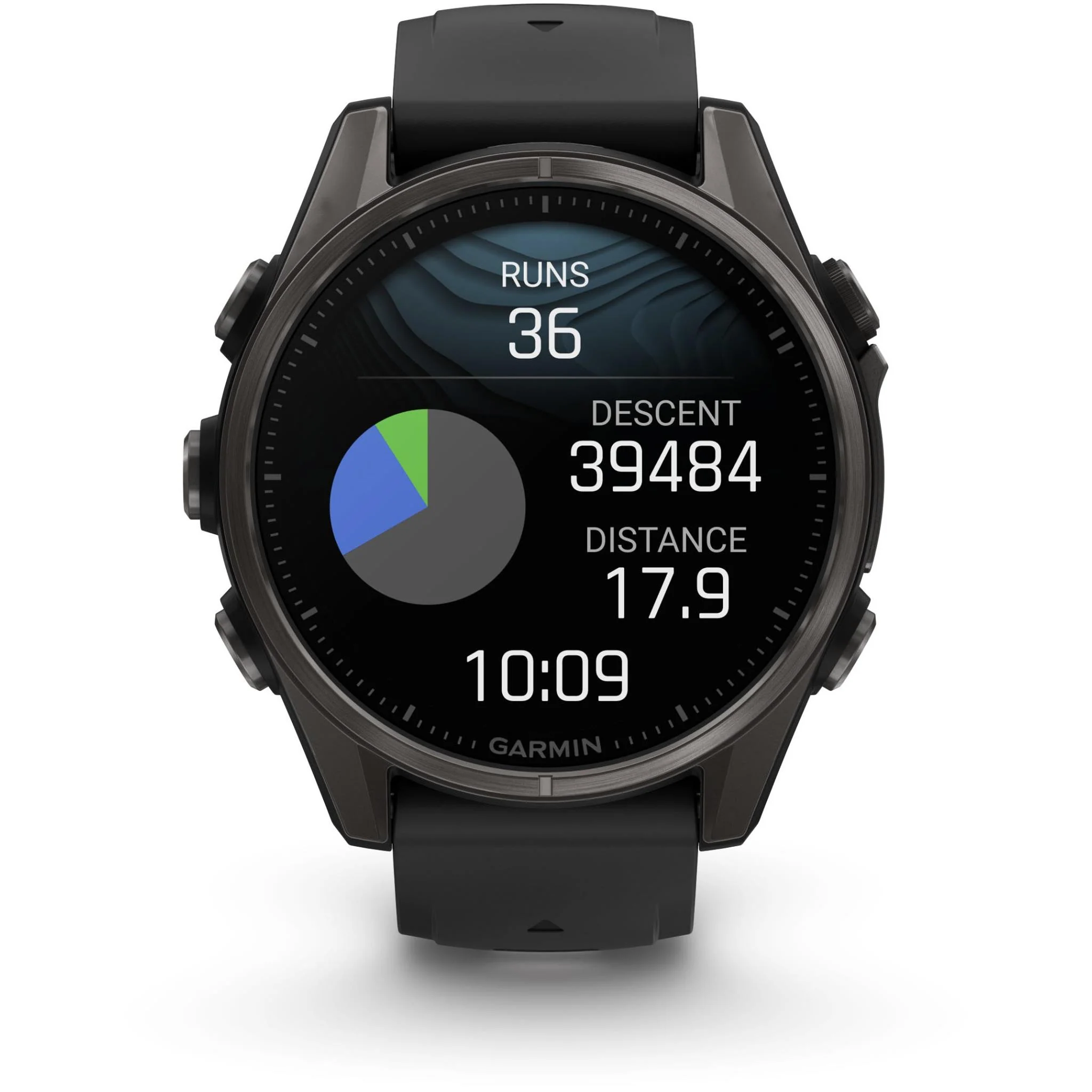 Garmin fenix 8 43mm AMOLED Sapphire Edition, Carbon Grey Titanium with Pebble Grey Band - Image 2