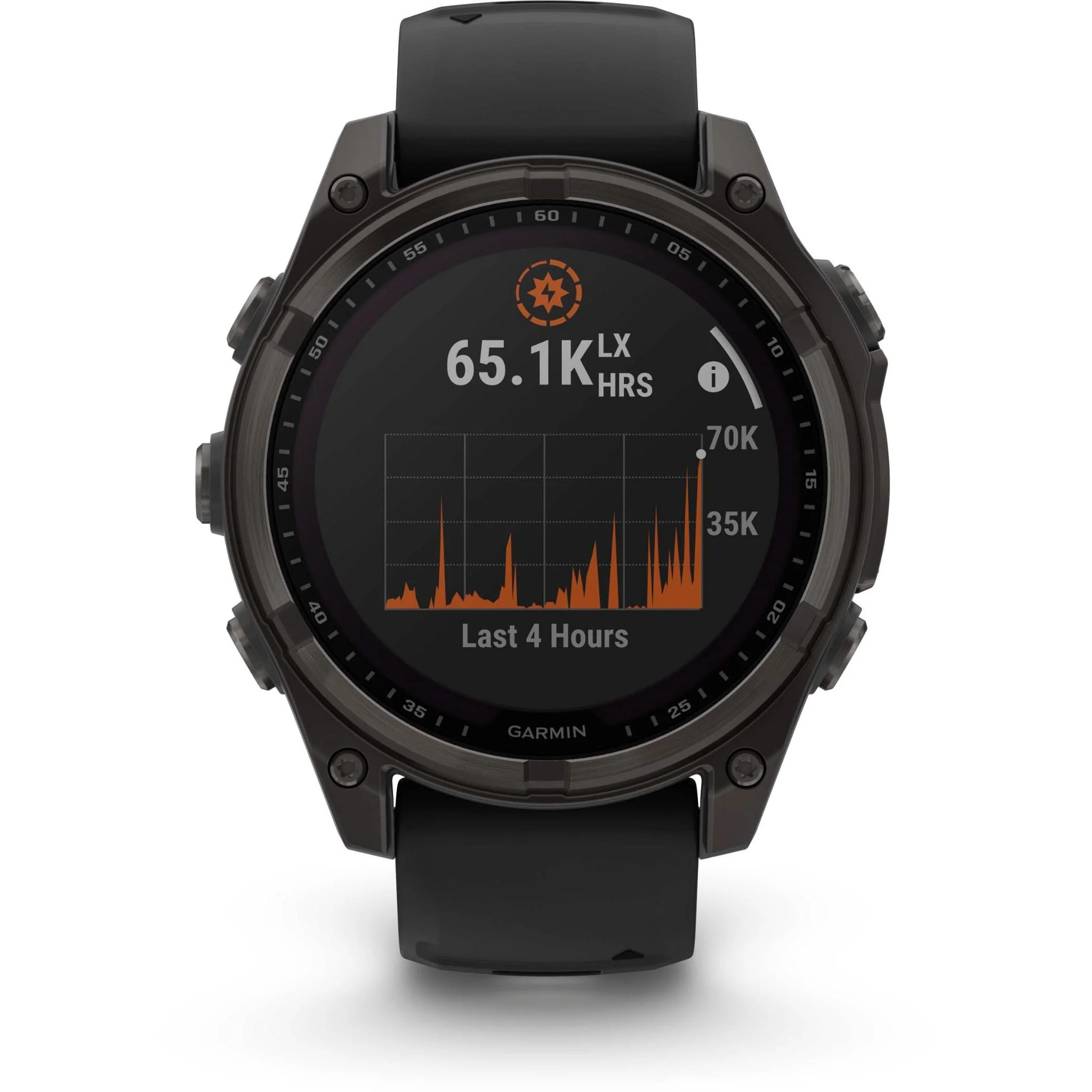 Garmin fenix 8 47mm SOLAR Sapphire Edition Carbon Grey Titanium with Black + Pebble Grey Band - Image 6