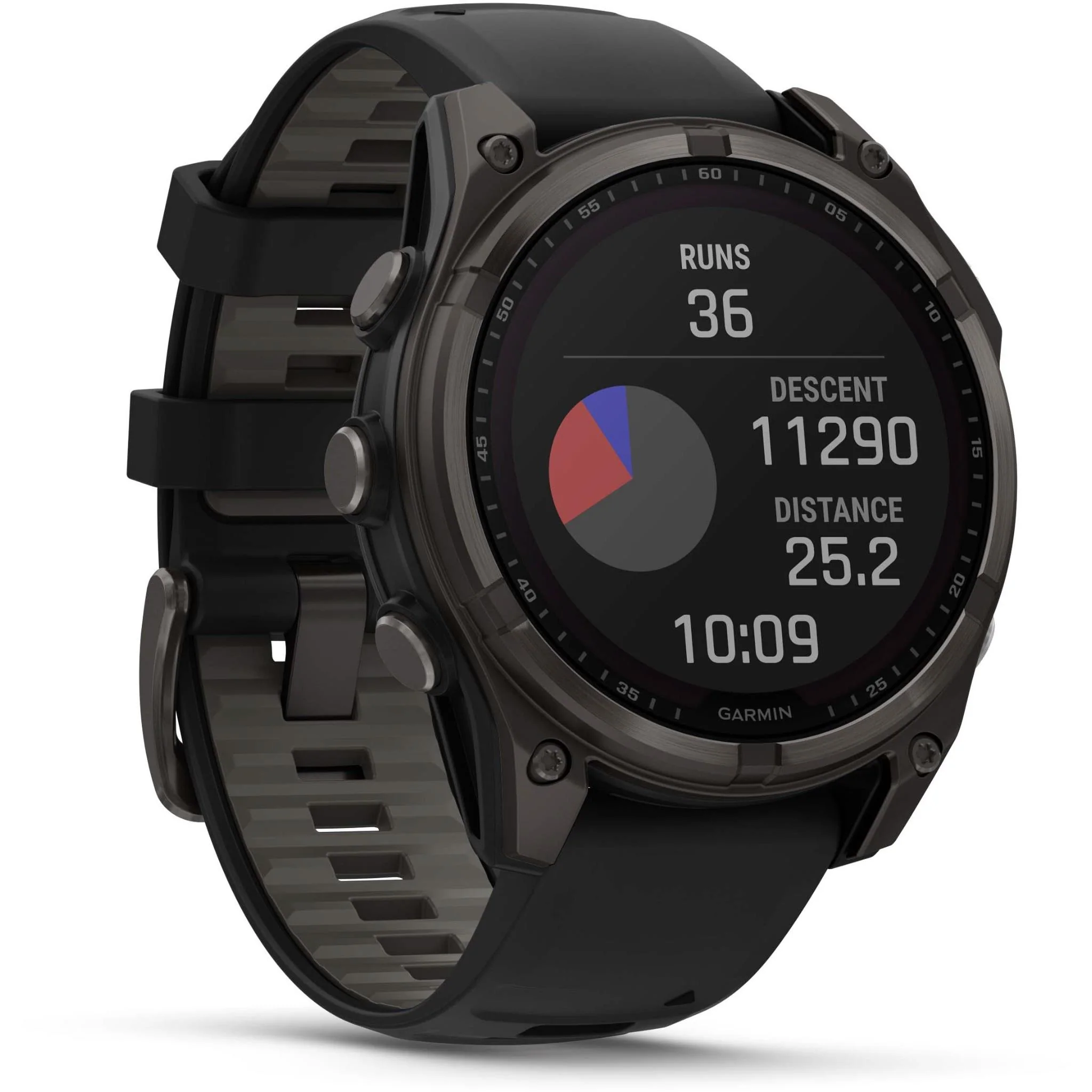 Garmin fenix 8 47mm SOLAR Sapphire Edition Carbon Grey Titanium with Black + Pebble Grey Band - Image 8