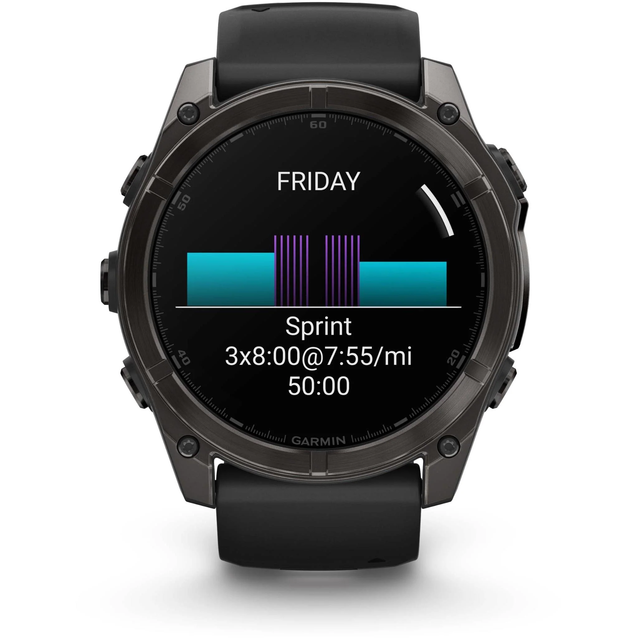 Garmin fenix 8 51mm AMOLED Sapphire Edition, Carbon Grey Titanium with Black/Pebble Grey Band - Image 2