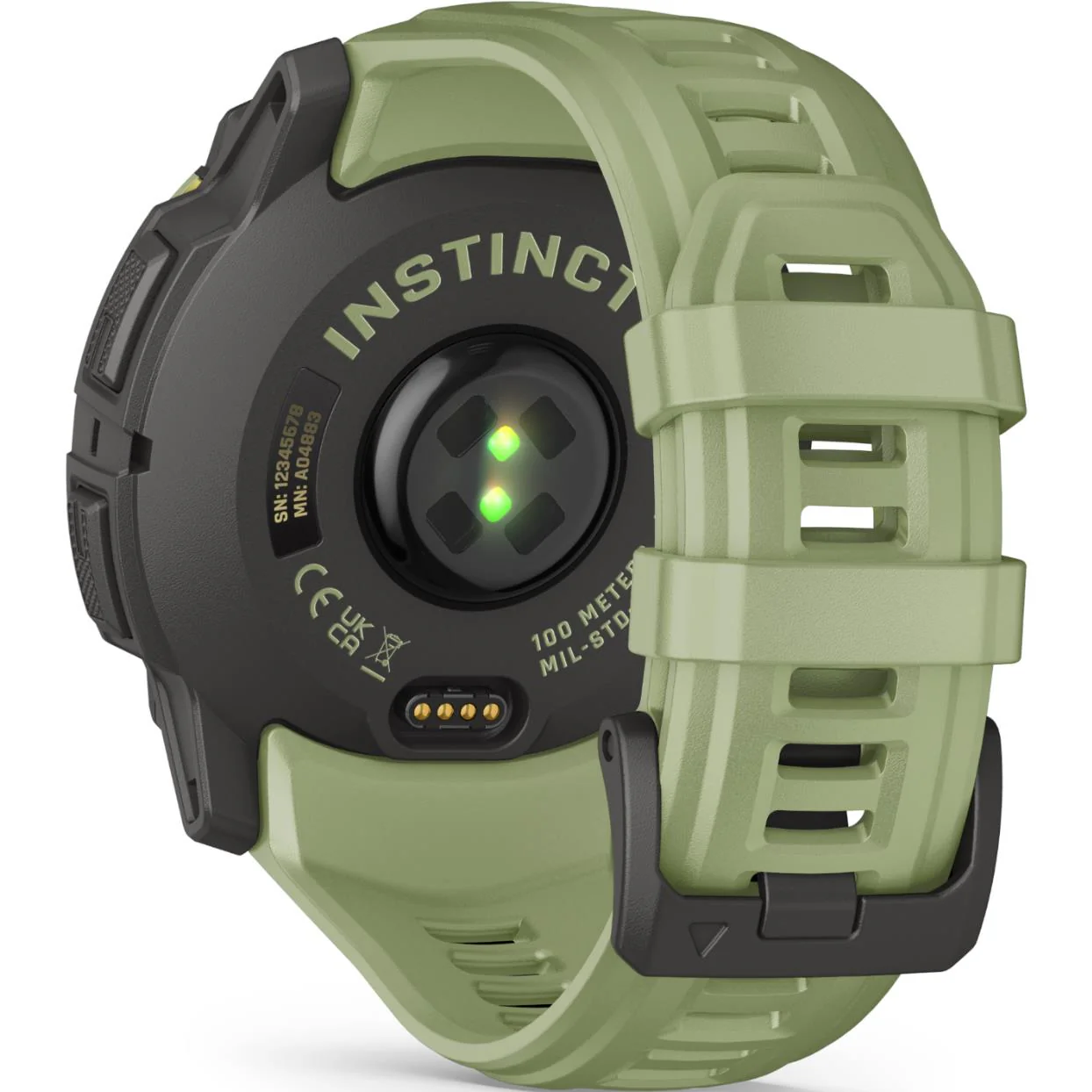 Garmin Instinct 3 50mm AMOLED Sports Watch (Green) - Image 3