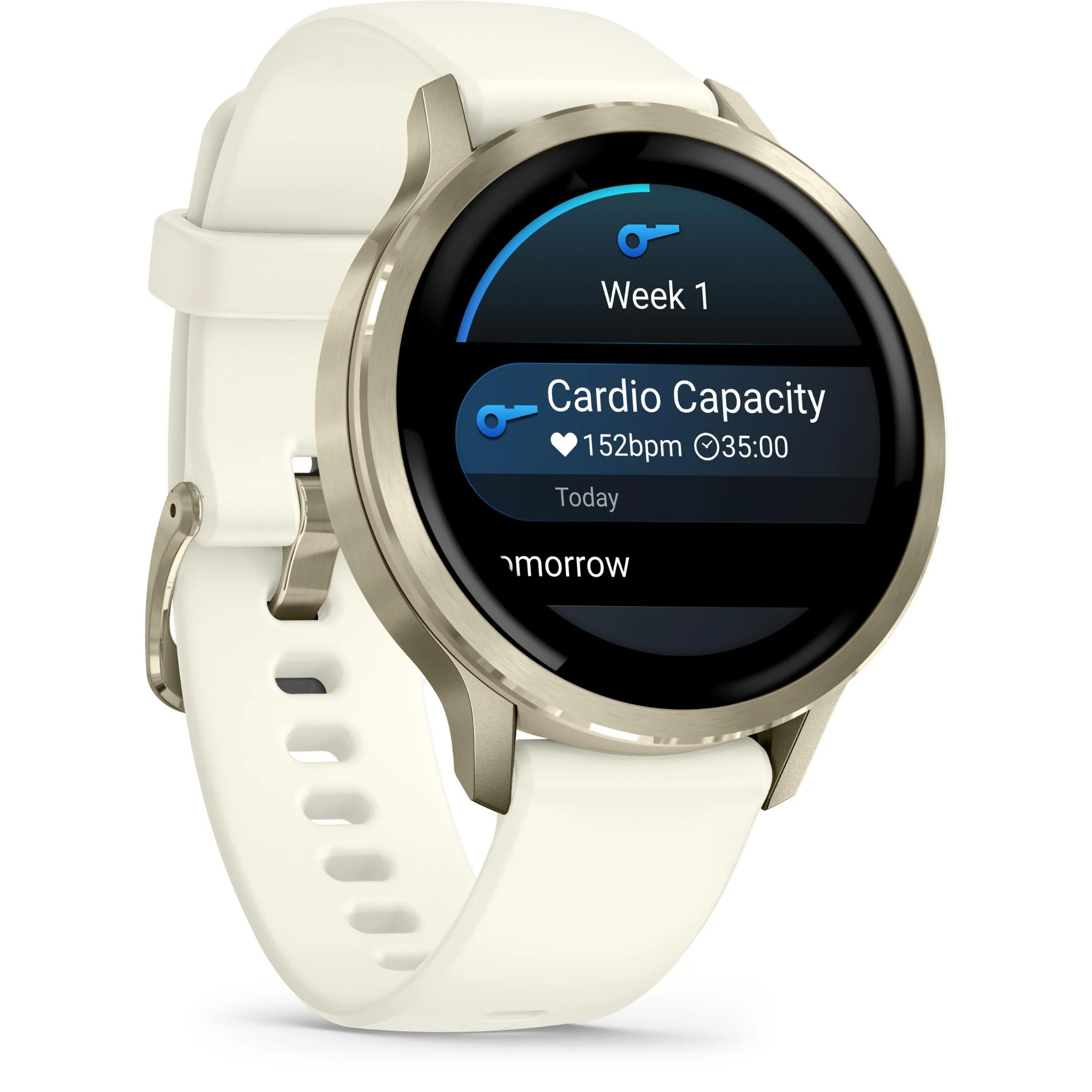 Garmin Venu 4 41mm Smartwatch (Lunar Gold with Bone Band) - Image 3