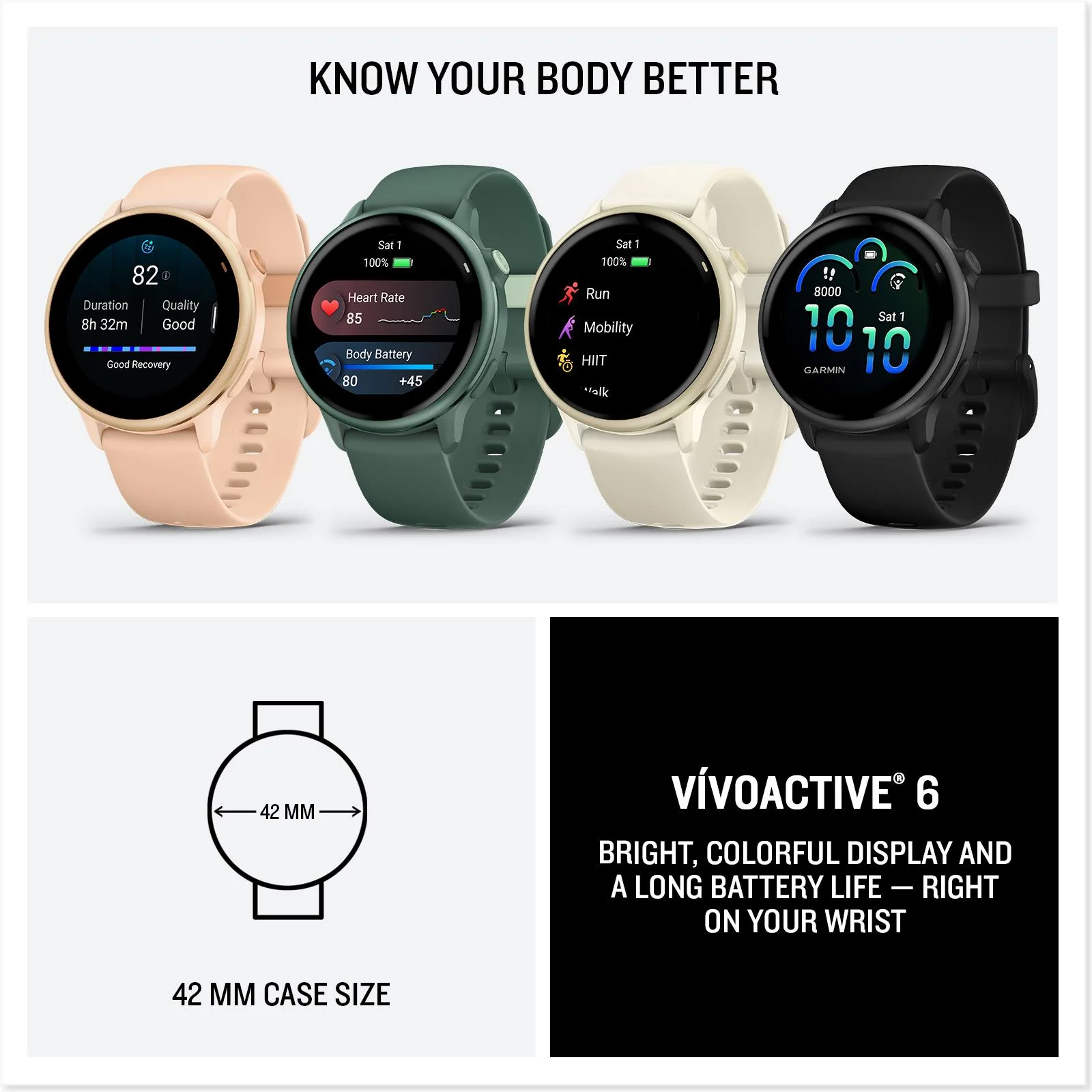 Garmin VivoActive 6 GPS Smartwatch (Slate/Black Band) - Image 11