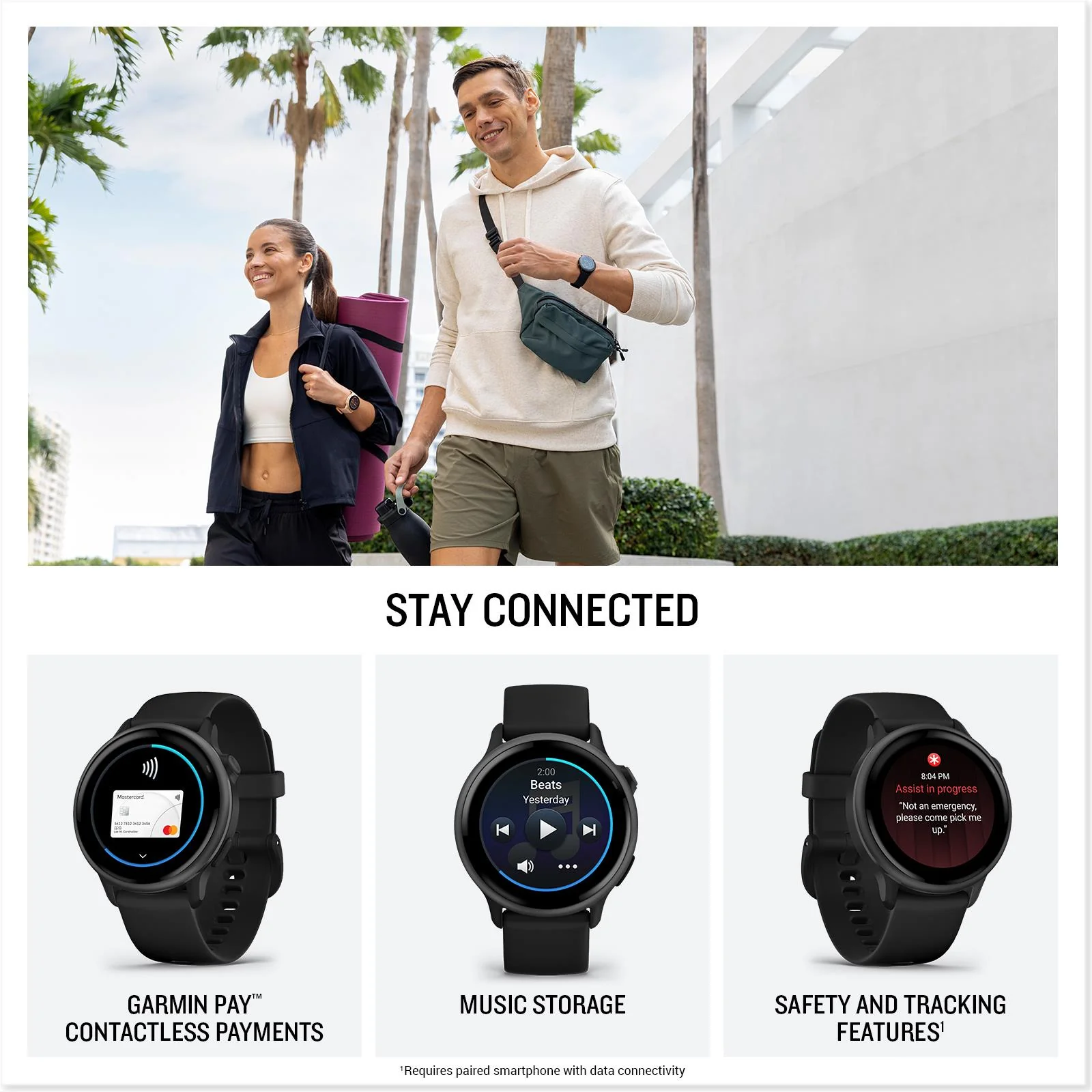 Garmin VivoActive 6 GPS Smartwatch (Slate/Black Band) - Image 6