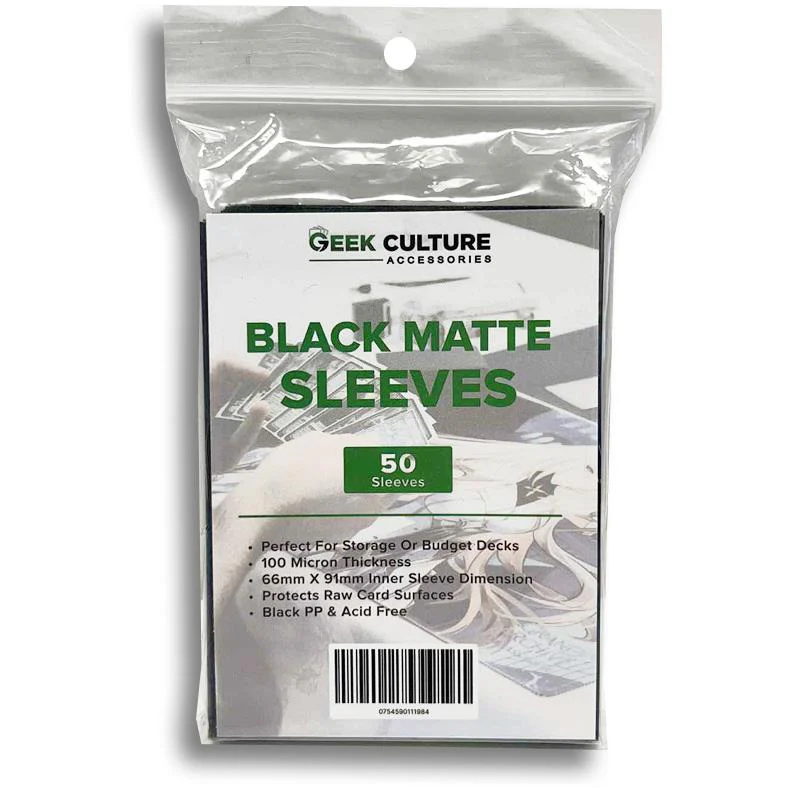 Geek Culture – Black Matte Sleeves (50 Pack)