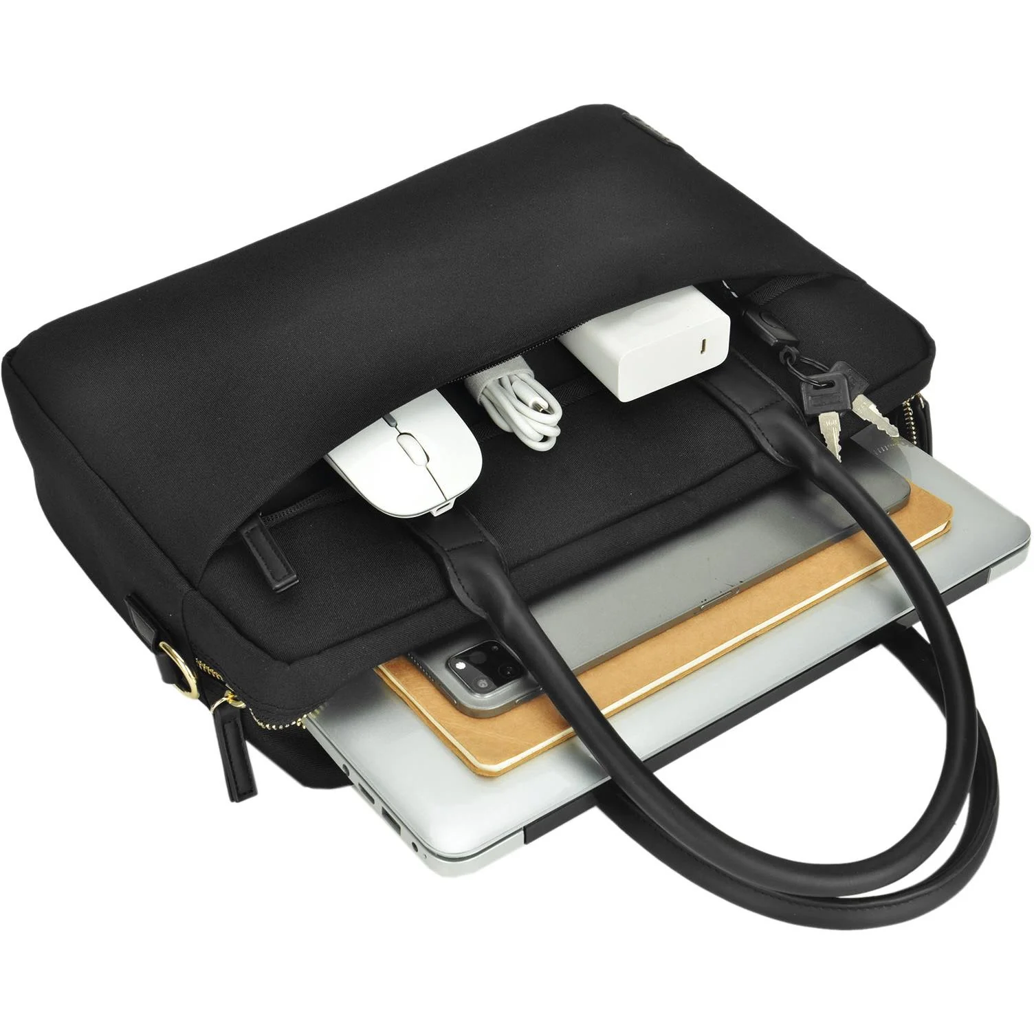Generation Earth Berlin Recycled 13.3"-14.1" Laptop Briefcase (Black) - Image 5