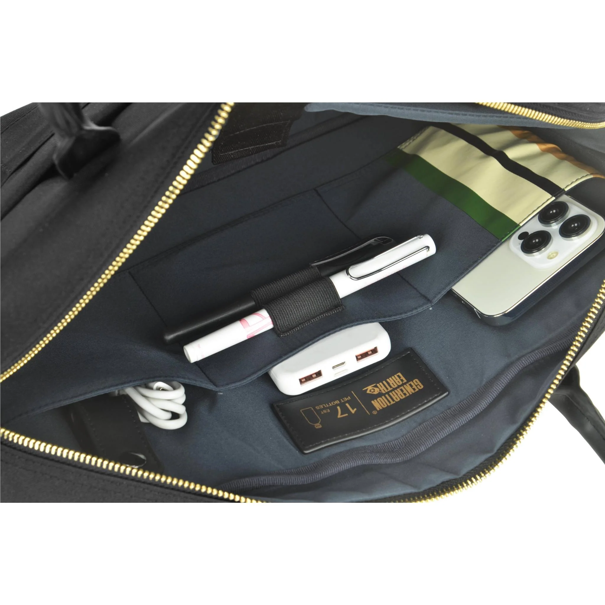 Generation Earth Berlin Recycled 13.3"-14.1" Laptop Briefcase (Black) - Image 7