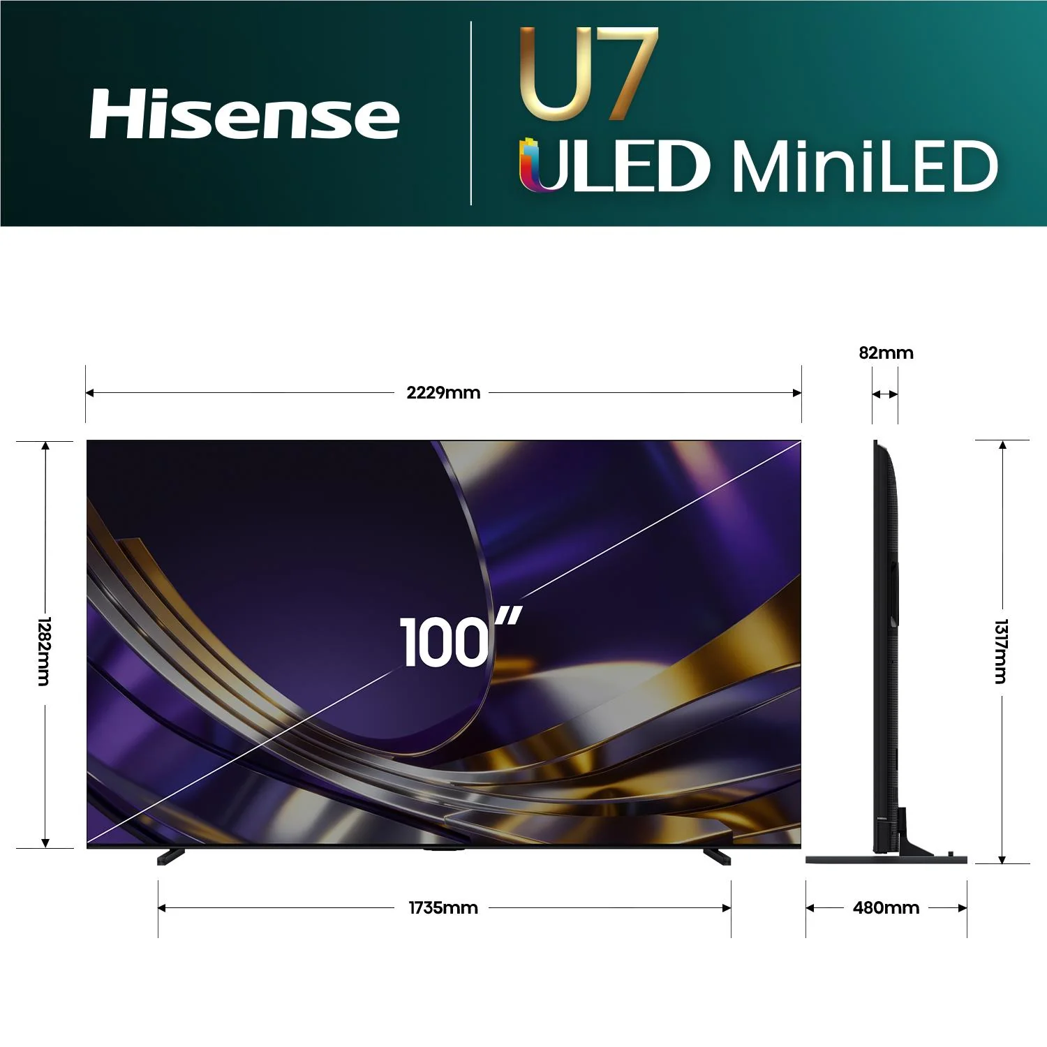 Hisense 100" U7SNZ Mini LED ULED 165Hz 4K Smart AI TV [2026] - Image 5