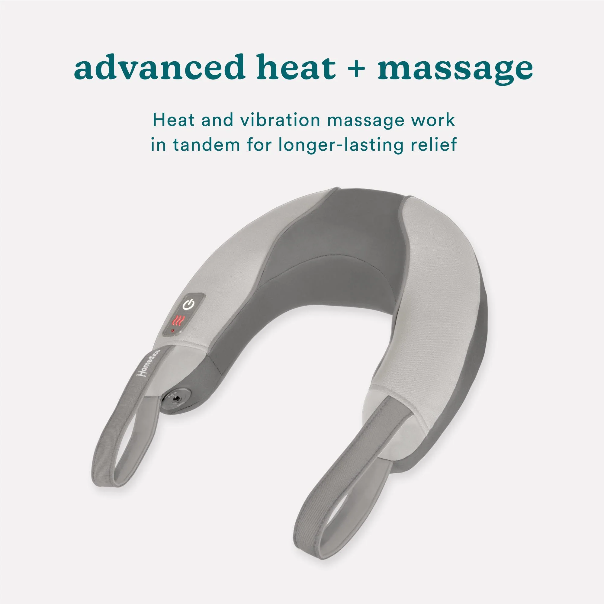 HoMedics Vibration Neck Massager with Heat (Grey) - Image 2