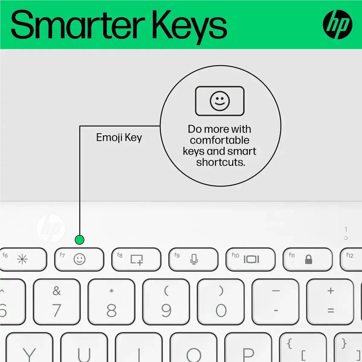 HP 350 Compact Multi-Device Bluetooth Keyboard (White) - Image 10