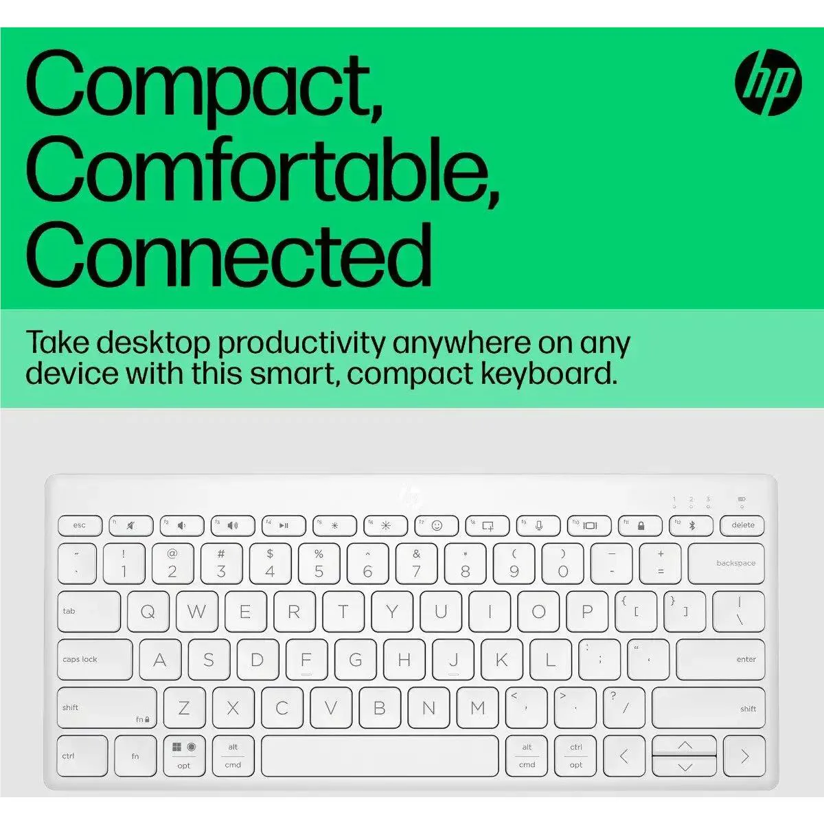 HP 350 Compact Multi-Device Bluetooth Keyboard (White) - Image 13