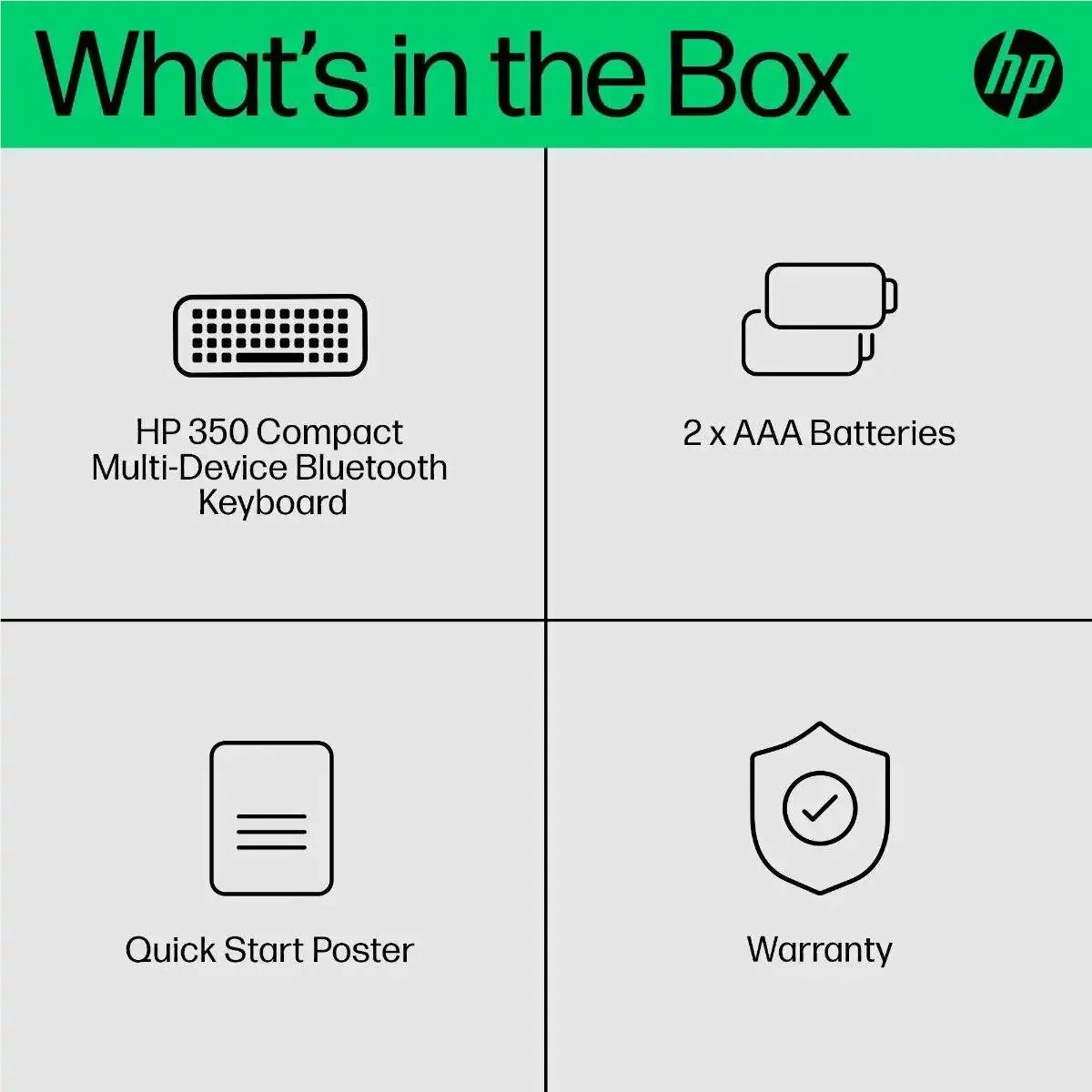 HP 350 Compact Multi-Device Bluetooth Keyboard (White) - Image 16