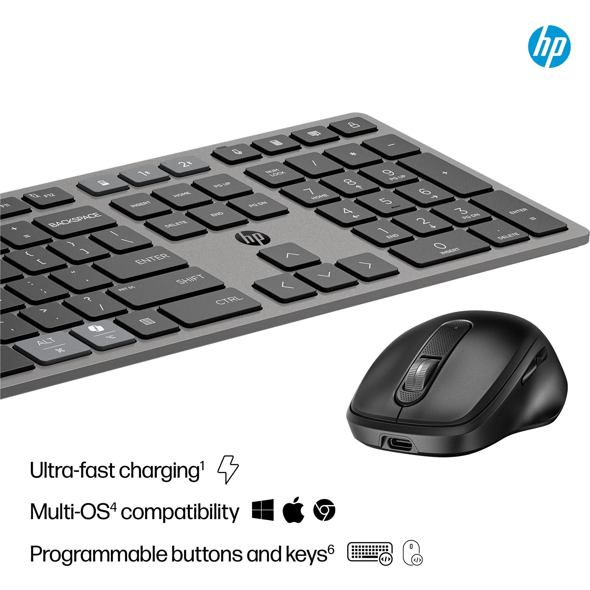 HP 720 Multi-Device Wireless Keyboard and Mouse Combo - Image 2