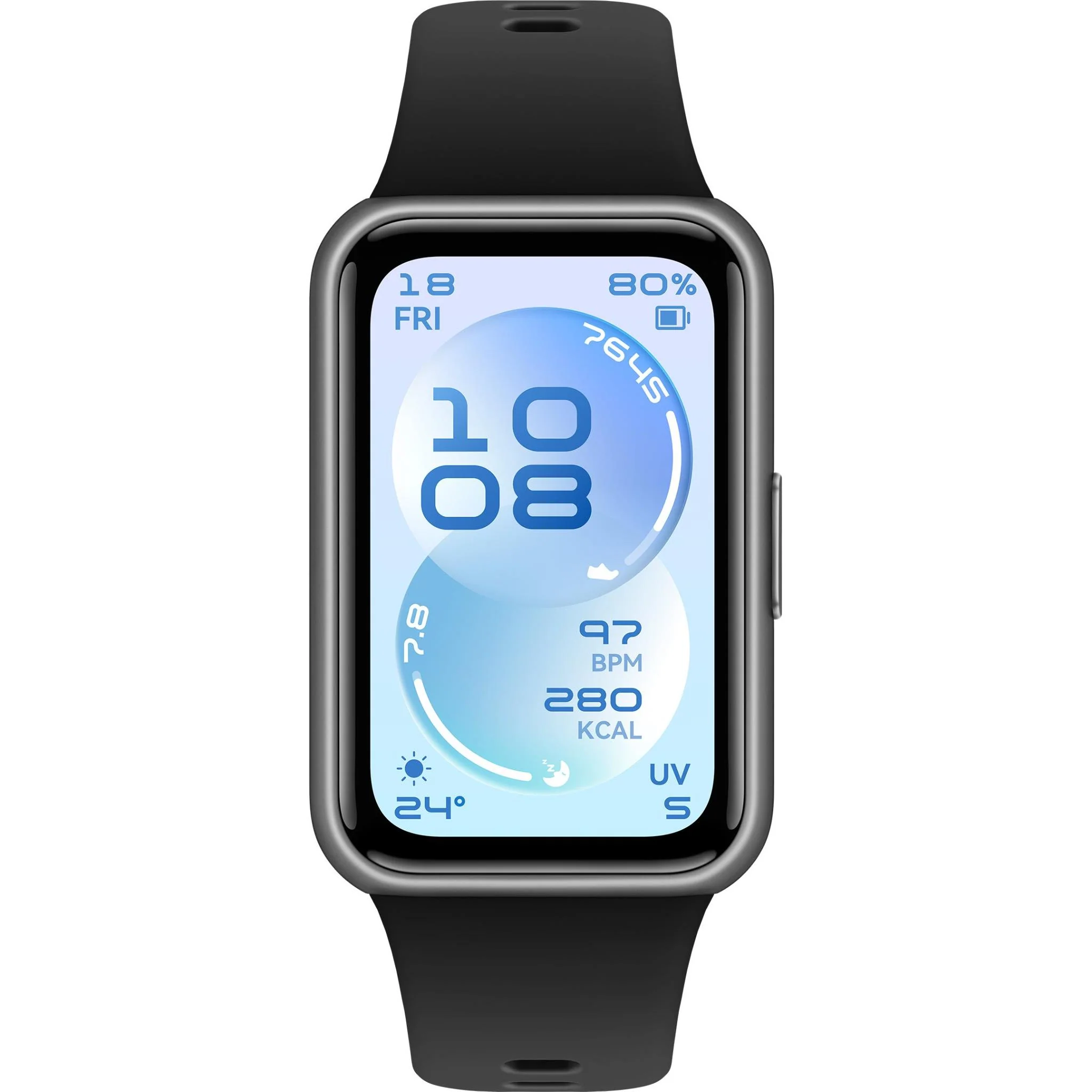 Huawei Band 11 Durable Polymer Case with Fluoroelastomer Strap (Black) - Image 2