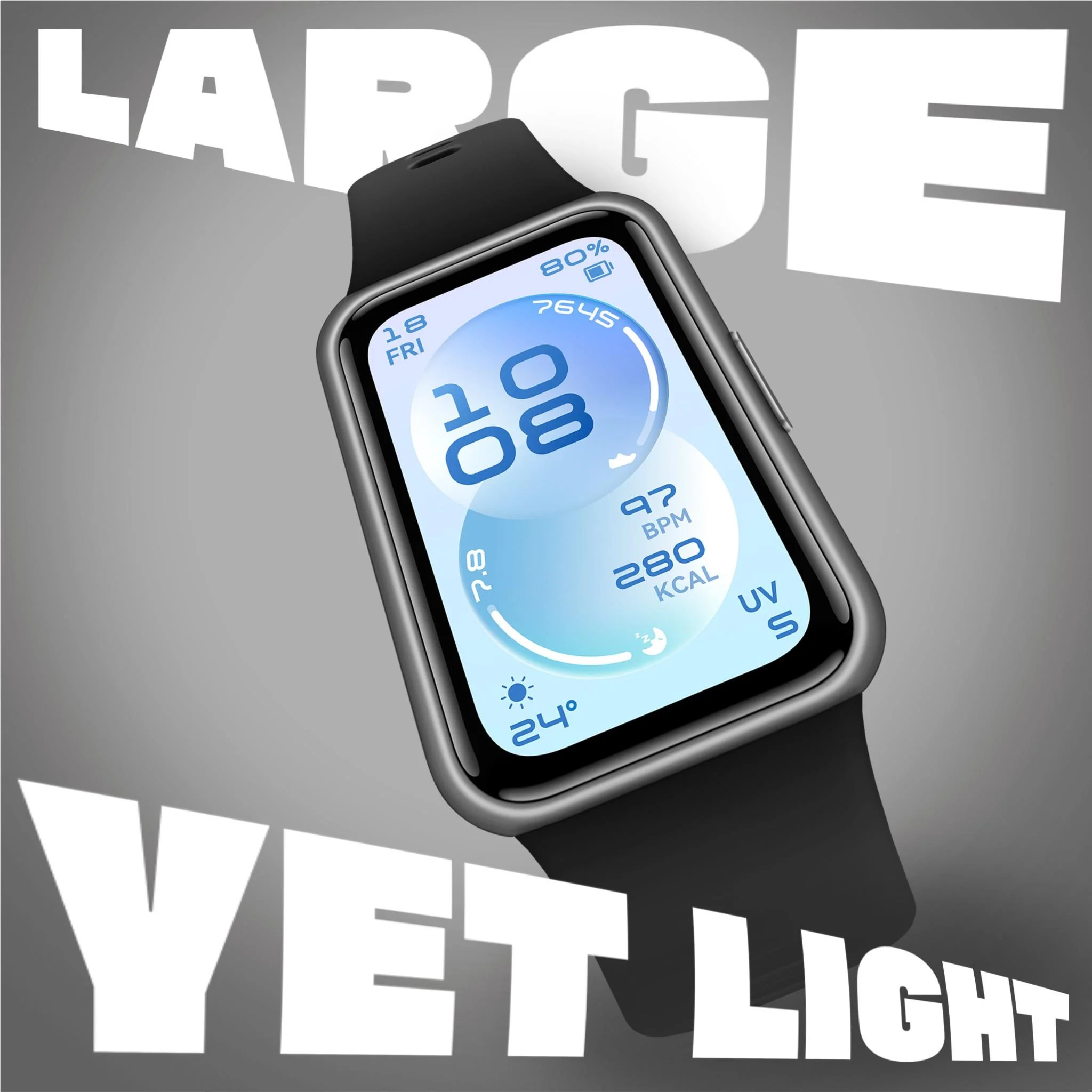 Huawei Band 11 Durable Polymer Case with Fluoroelastomer Strap (Black) - Image 4