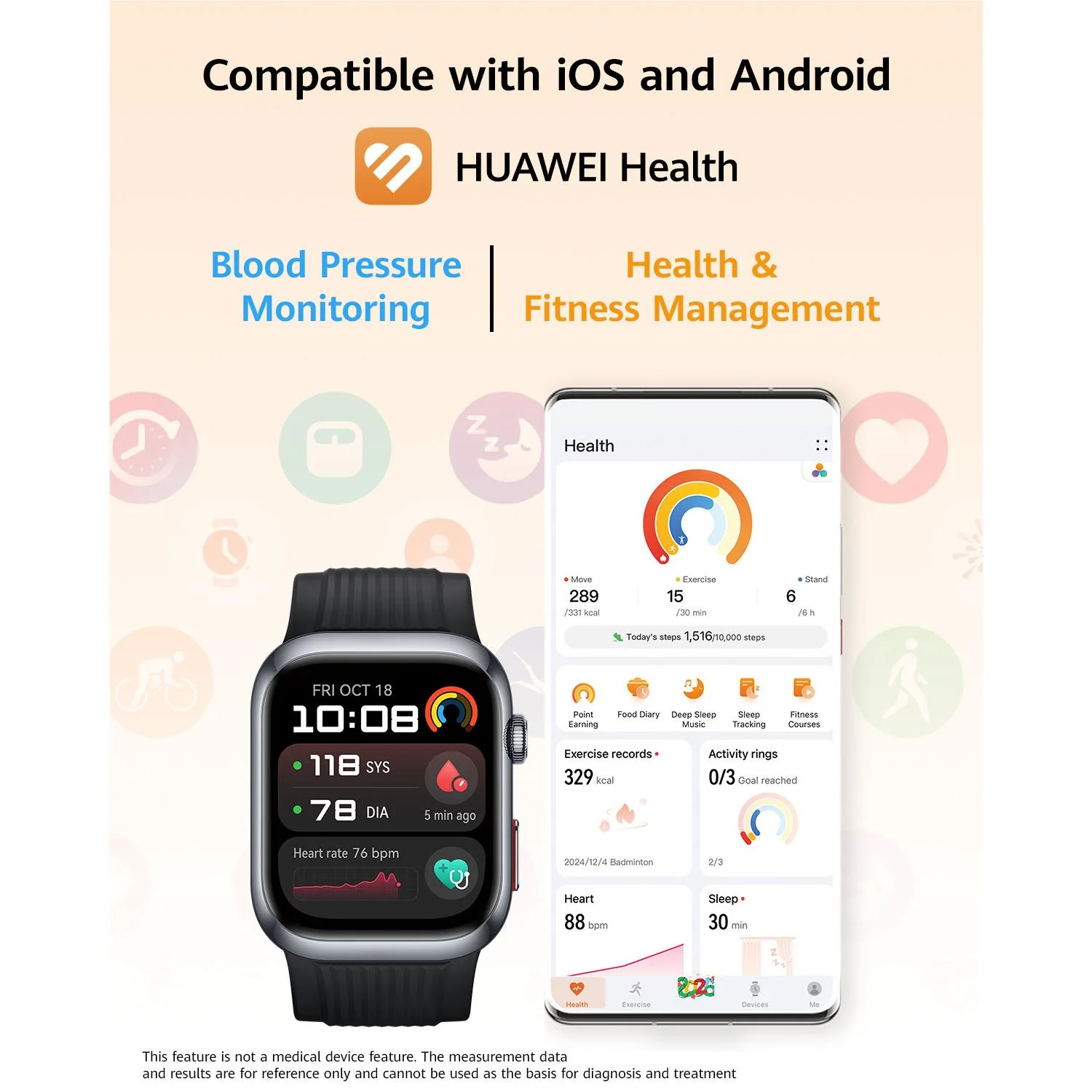 Huawei Watch D2 Smartwatch (Black) - Image 10