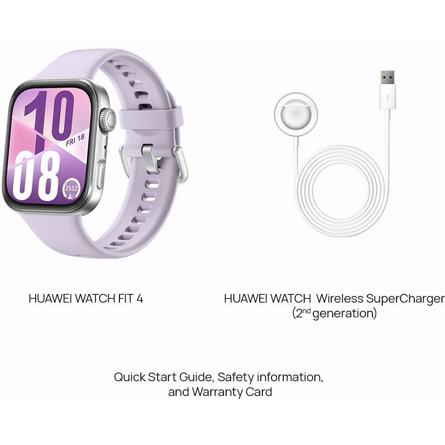 Huawei Watch Fit 4 Smartwatch (Silver/Purple) - Image 11