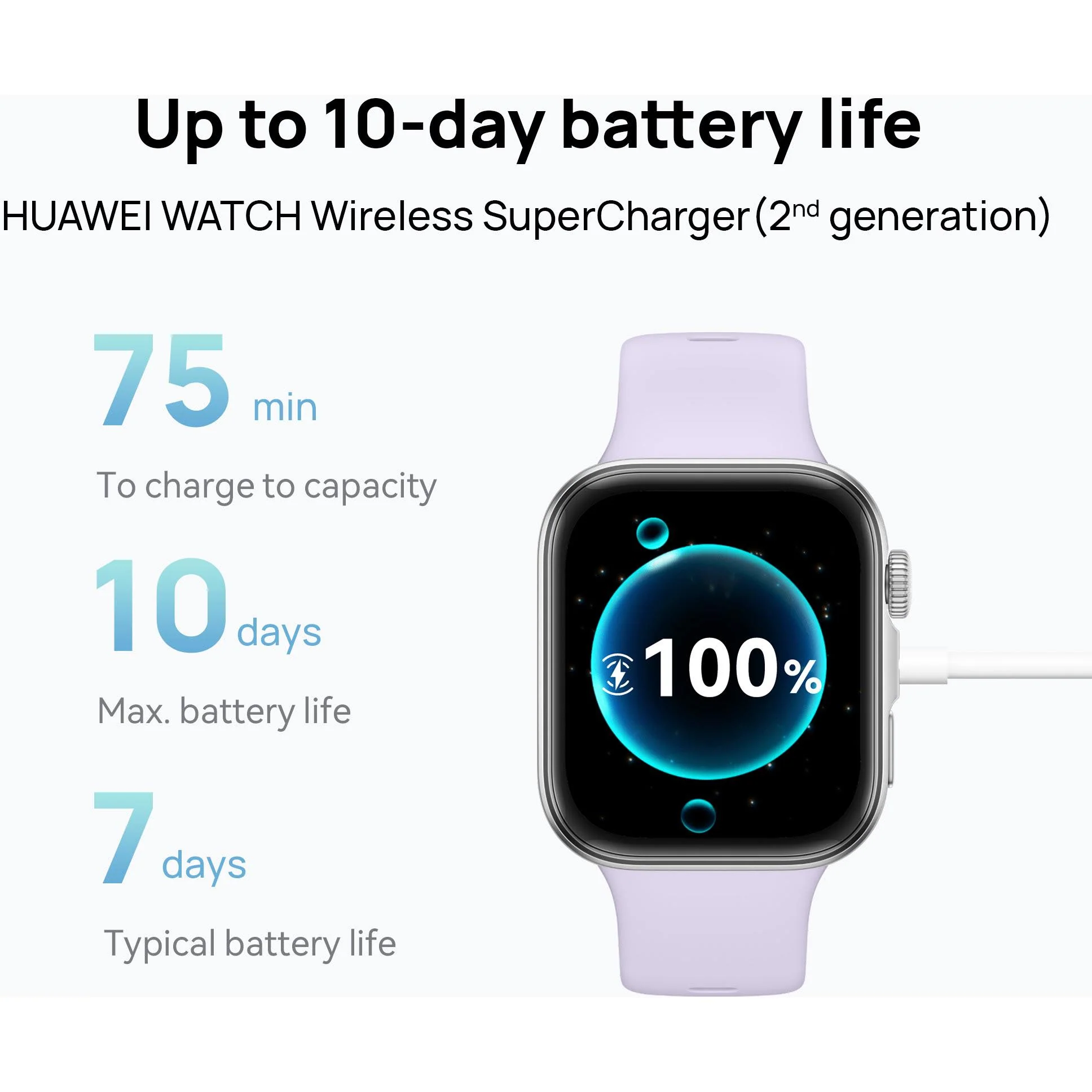 Huawei Watch Fit 4 Smartwatch (Silver/Purple) - Image 5