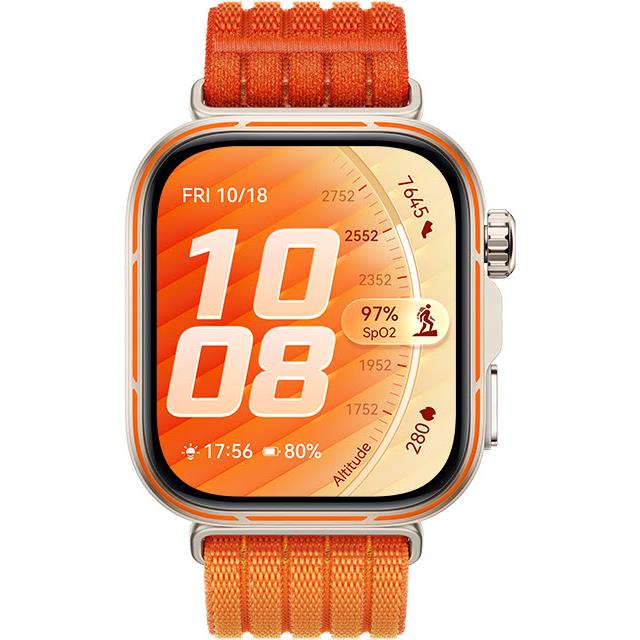 Huawei Watch Fit 5 Pro (Gradient Orange Nylon Strap) - Image 2