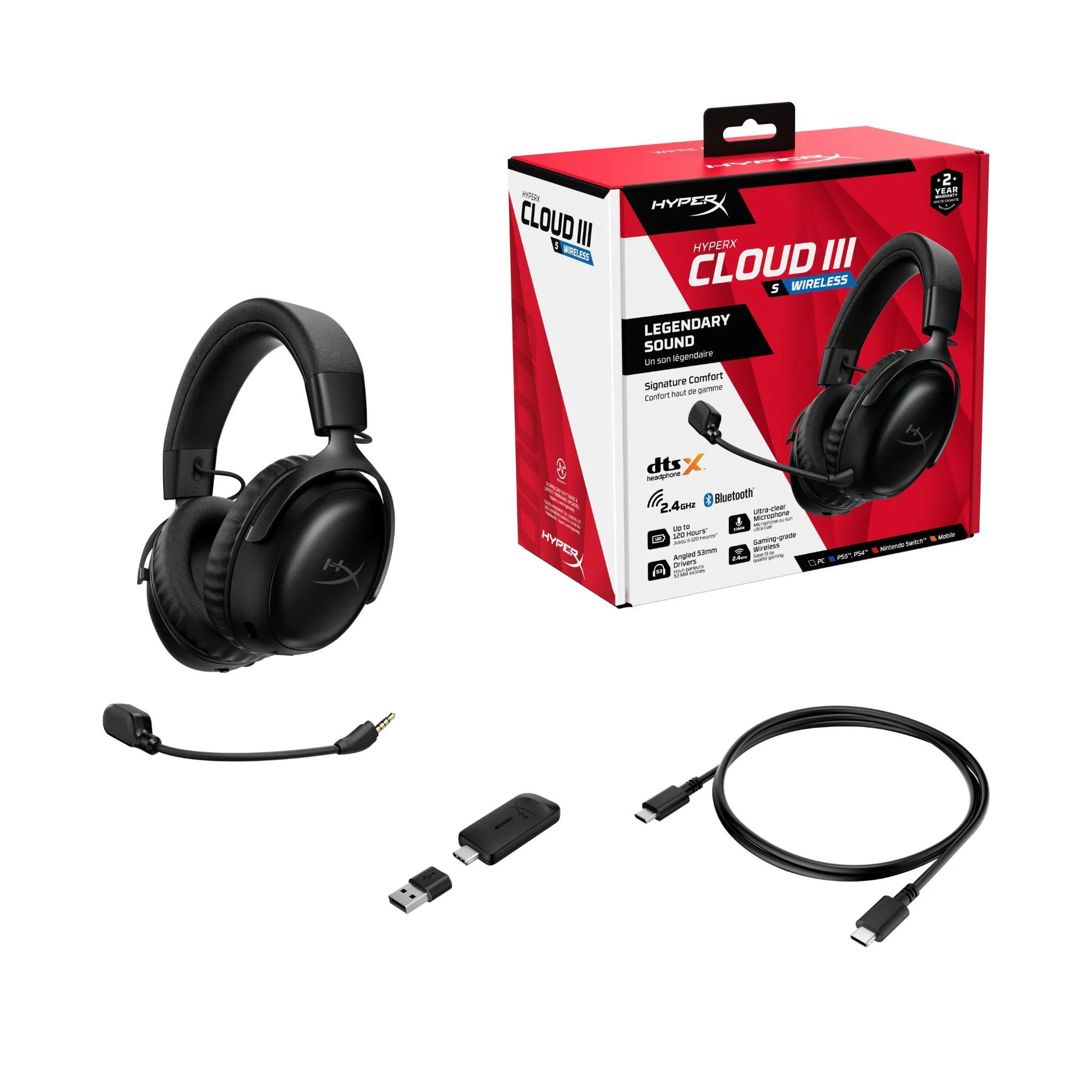 HyperX Cloud III S Wireless Gaming Headset (Black) - Image 8
