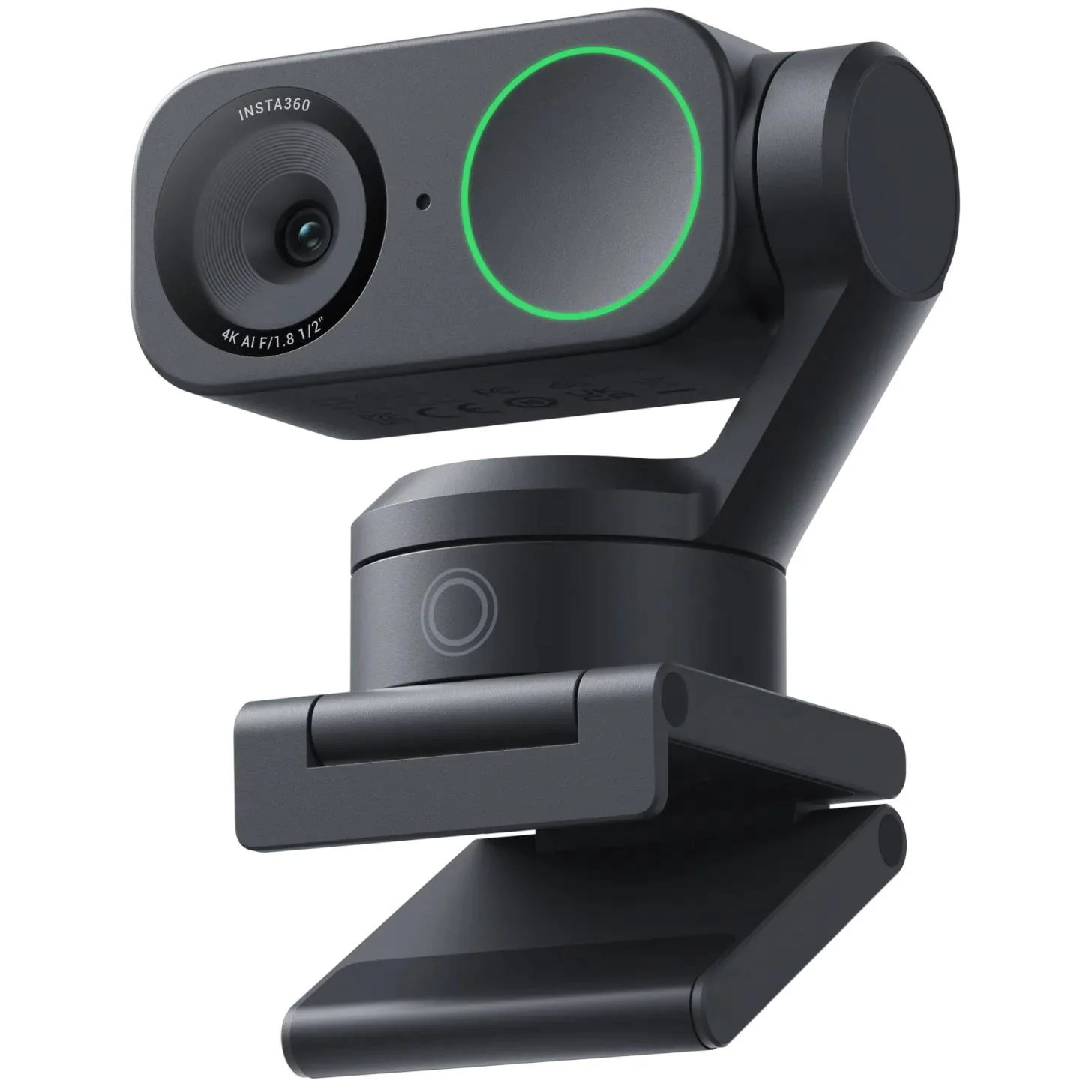 Insta360 Link 2 AI-Powered Pan, Tilt & Zoom 4K Webcam (Graphite Black)
