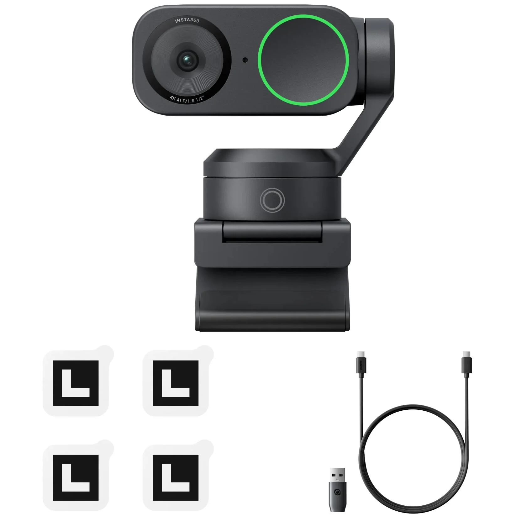 Insta360 Link 2 AI-Powered Pan, Tilt & Zoom 4K Webcam (Graphite Black) - Image 7