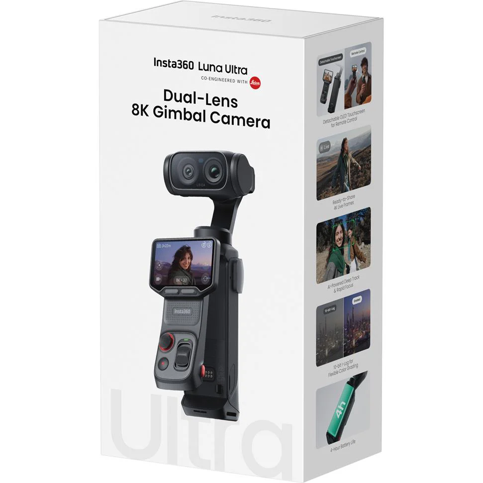 Insta360 Luna Ultra 8K Gimbal Camera Standard Bundle (Cosmic Black) - Image 11