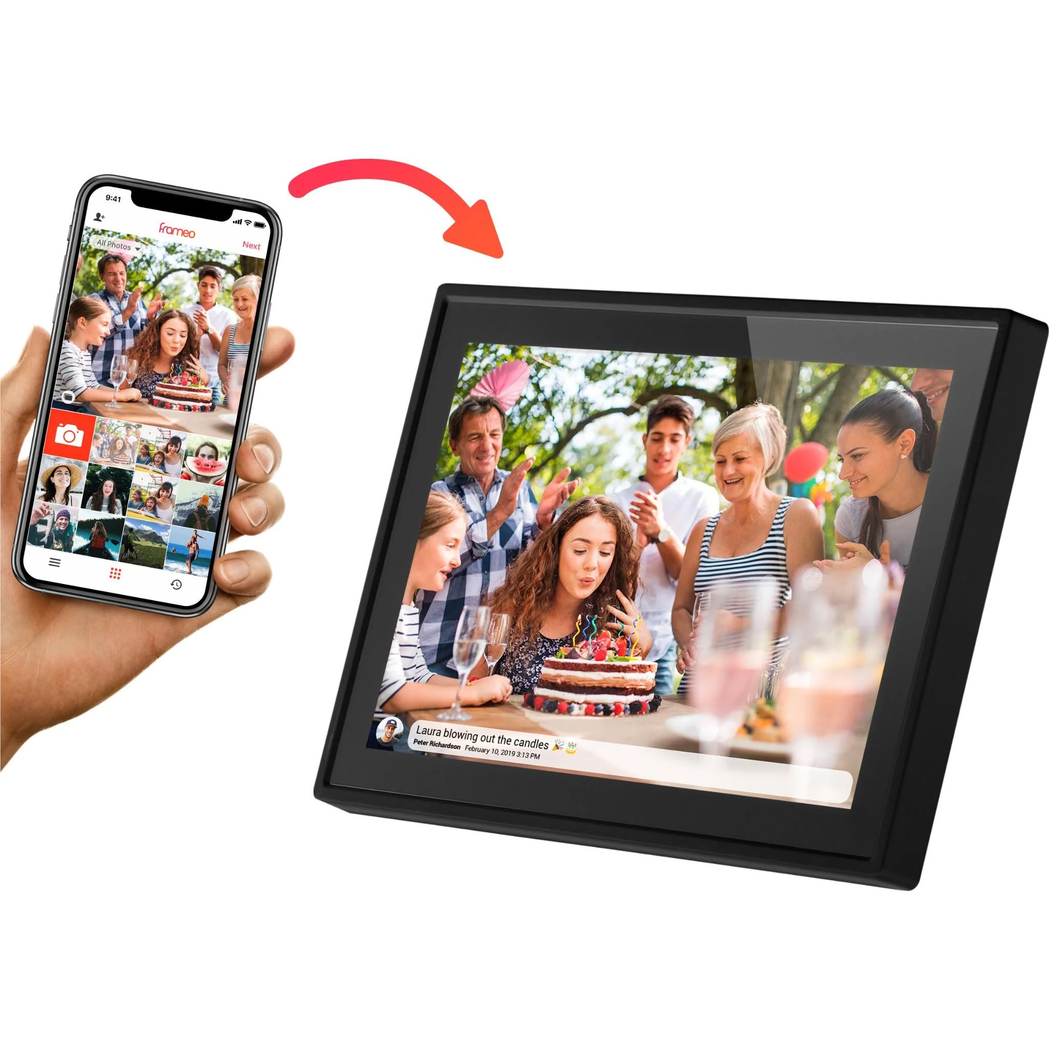 Jackson Frameo Smart Photo Frame 10.1" (Black) [16GB] - Image 2