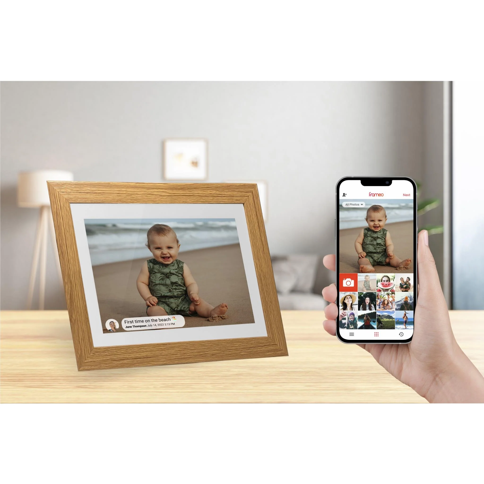 Jackson Frameo Smart Photo Frame 7" (White Oak) [16GB] - Image 3