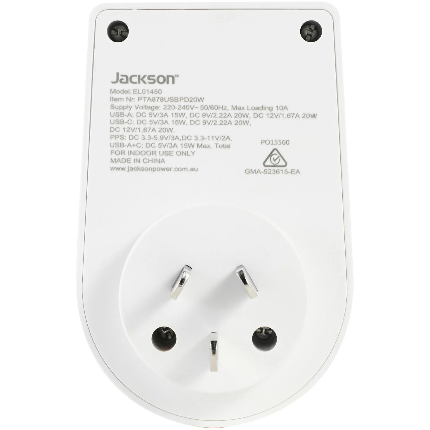 Jackson MOVE Rapid Charge PD20W USB-C/A Inbound Travel Adaptor for USA & UK - Image 3