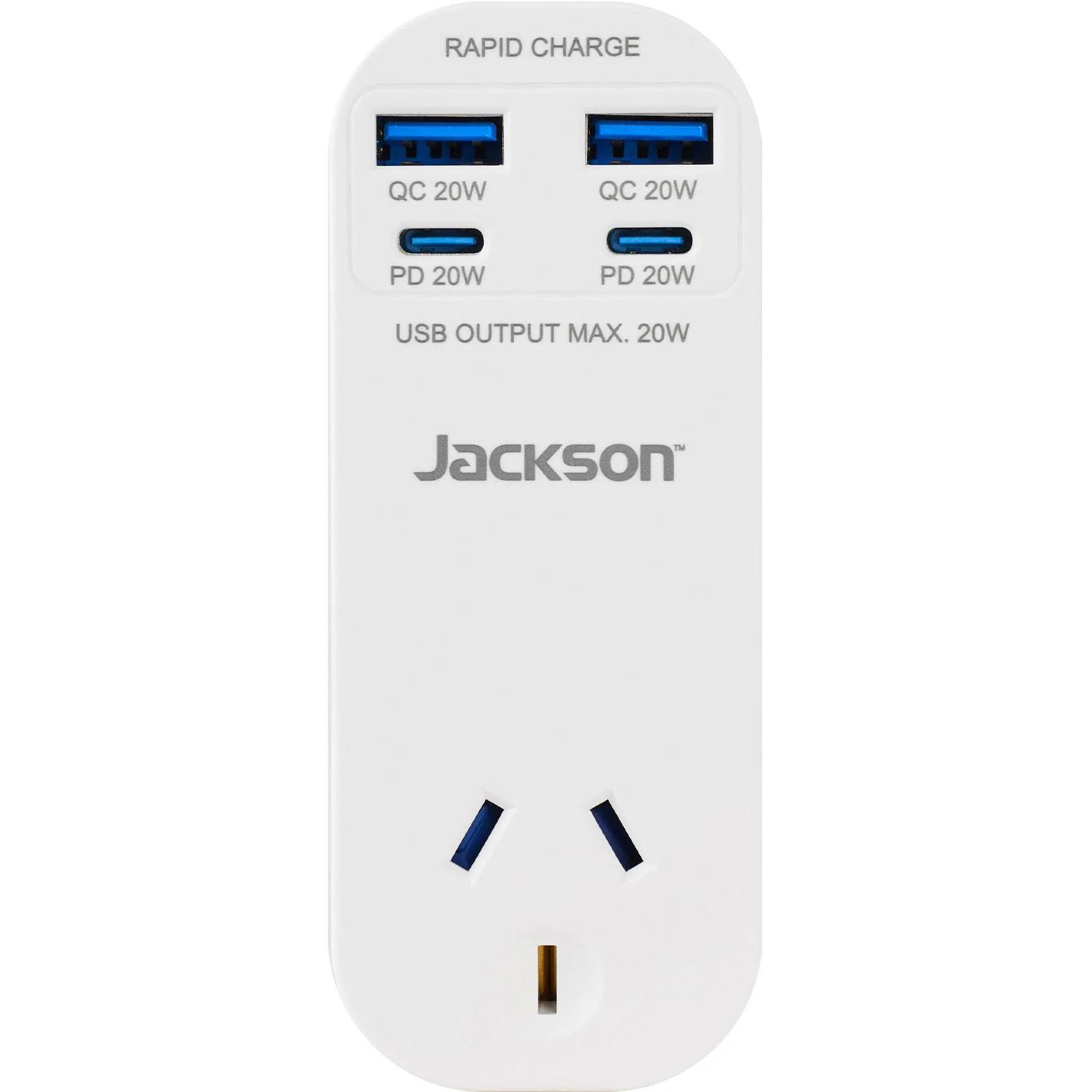 Jackson Rapid Charge PD20W USB-C / USB-A Wall Adaptor - Image 2