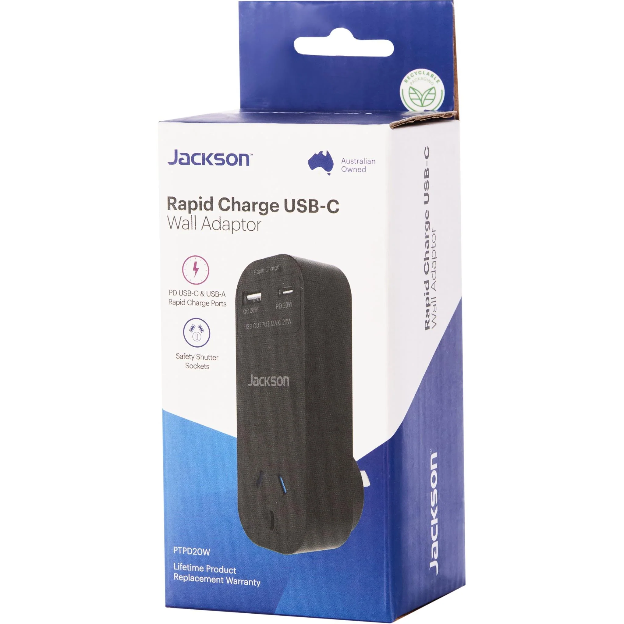 Jackson Rapid Charge USB-C/A Wall Adapter - Image 6