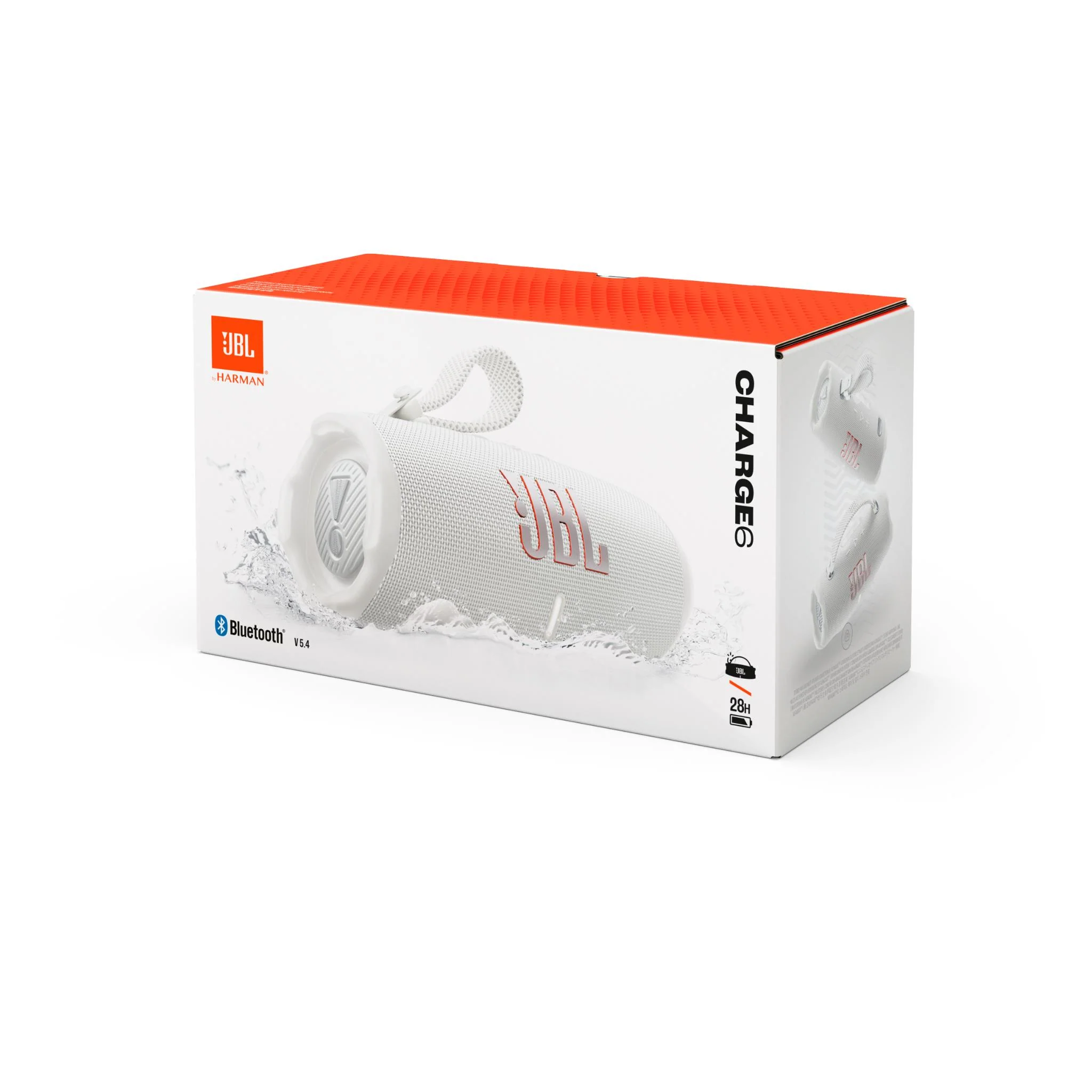 JBL Charge 6 Portable Bluetooth Speaker (White) - Image 10