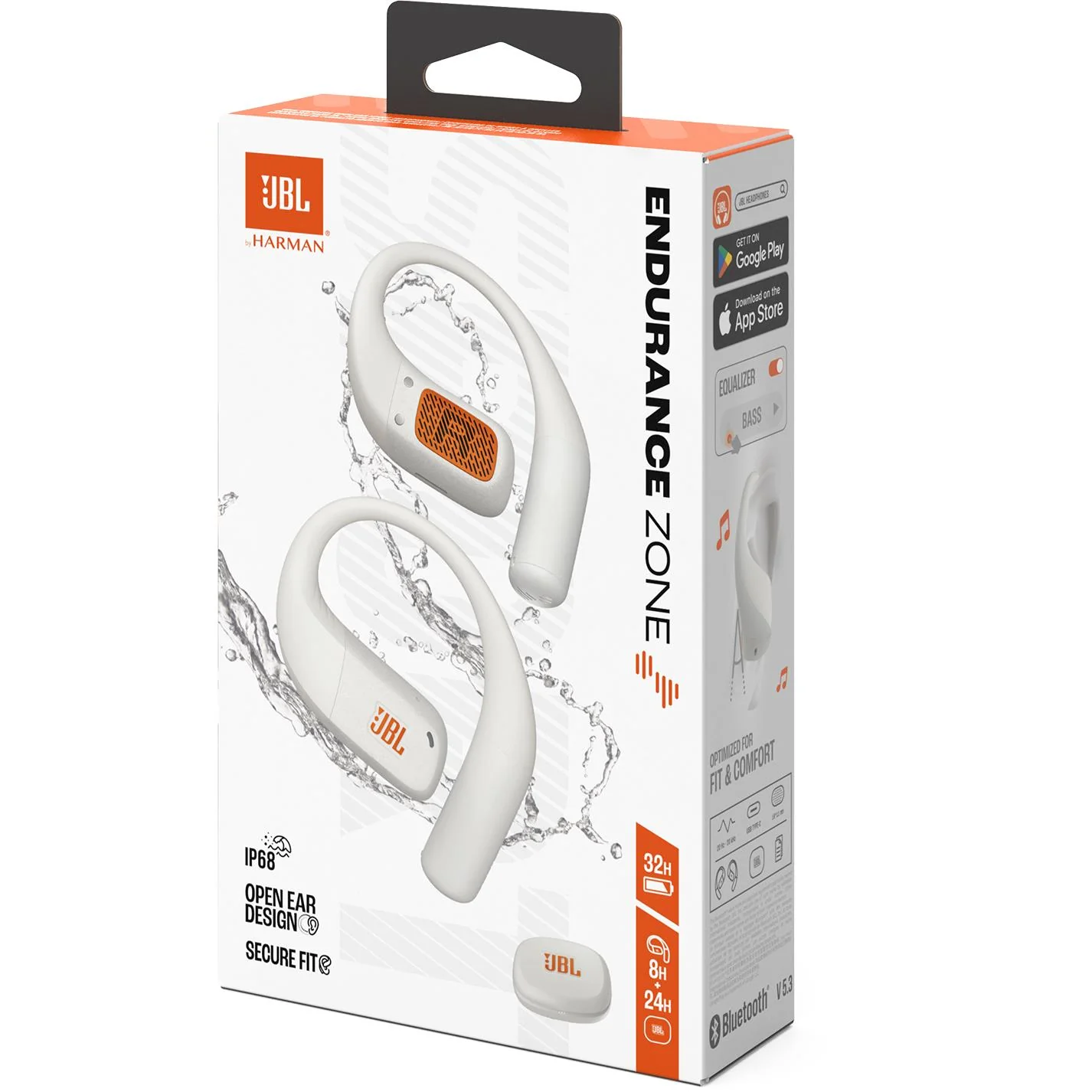 JBL Endurance Zone True Wireless Open-Ear Sports Headphones (White) - Image 5