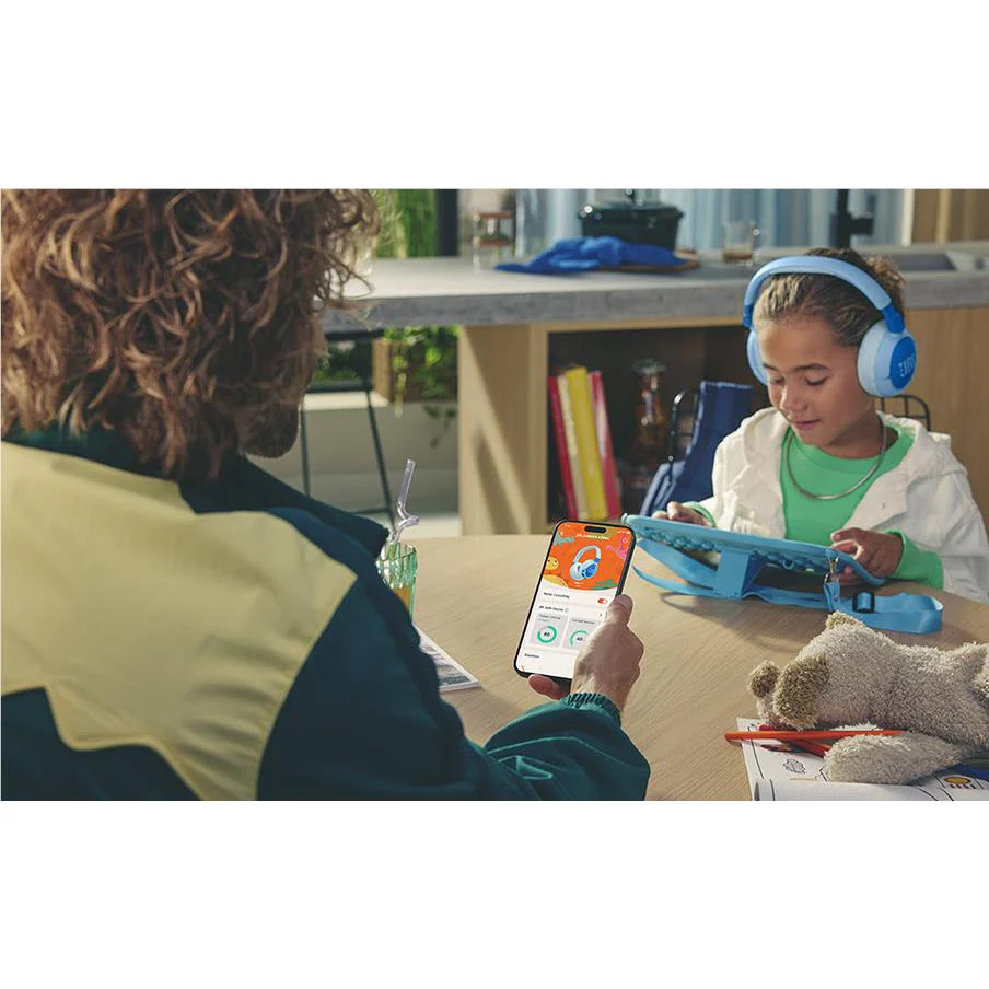 JBL JR470NC Wireless Noise Cancelling Kids Over-Ear Headphones (Blue) - Image 7