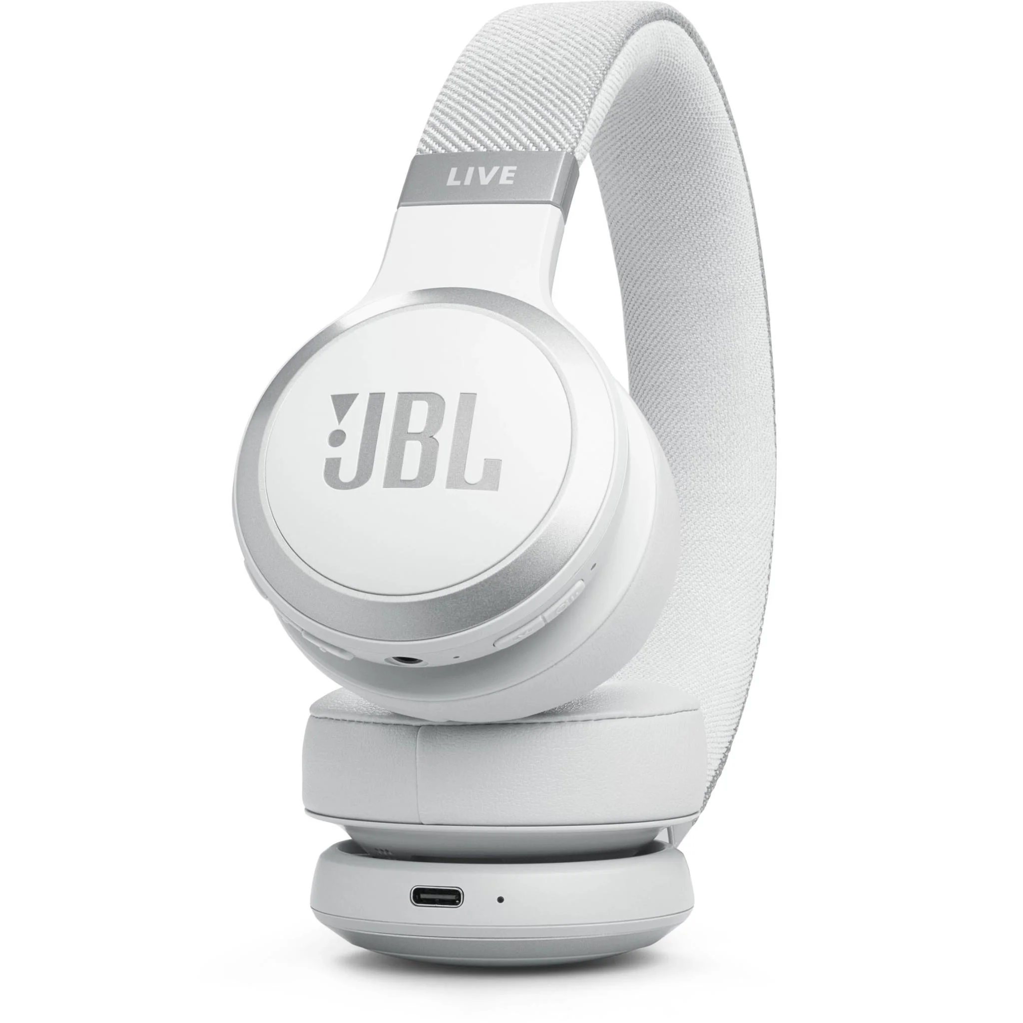 JBL Live 670 Wireless On-Hear Headphones with True Adaptive NC (White) - Image 3