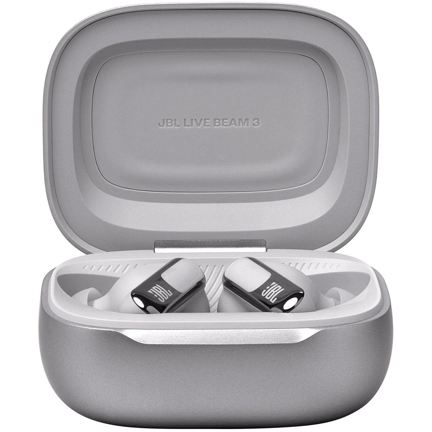 JBL Live Beam 3 TWS Noise Cancelling In-Ear Headphones (Silver) - Image 7